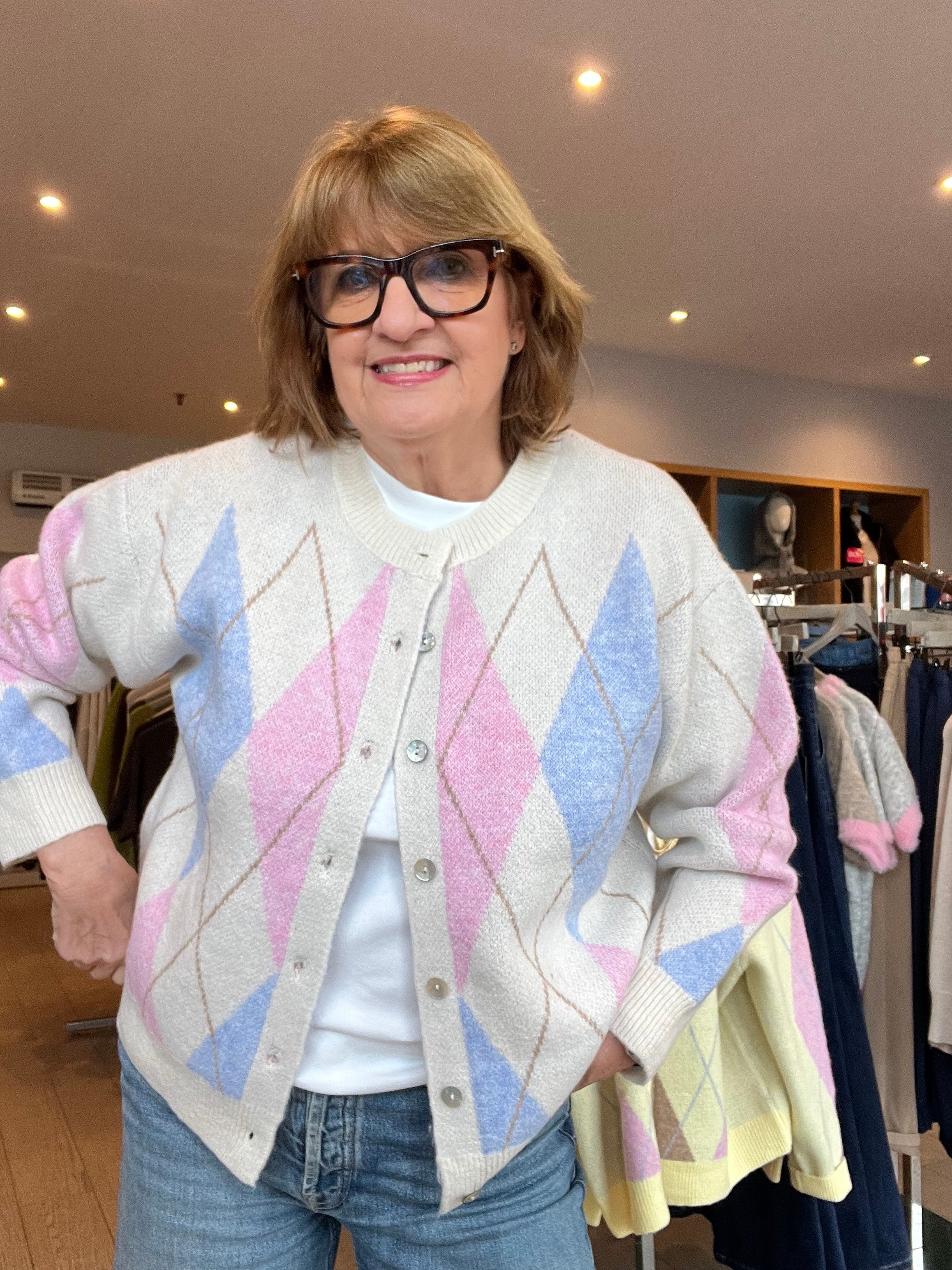 Argyle Spring Knit Cardy