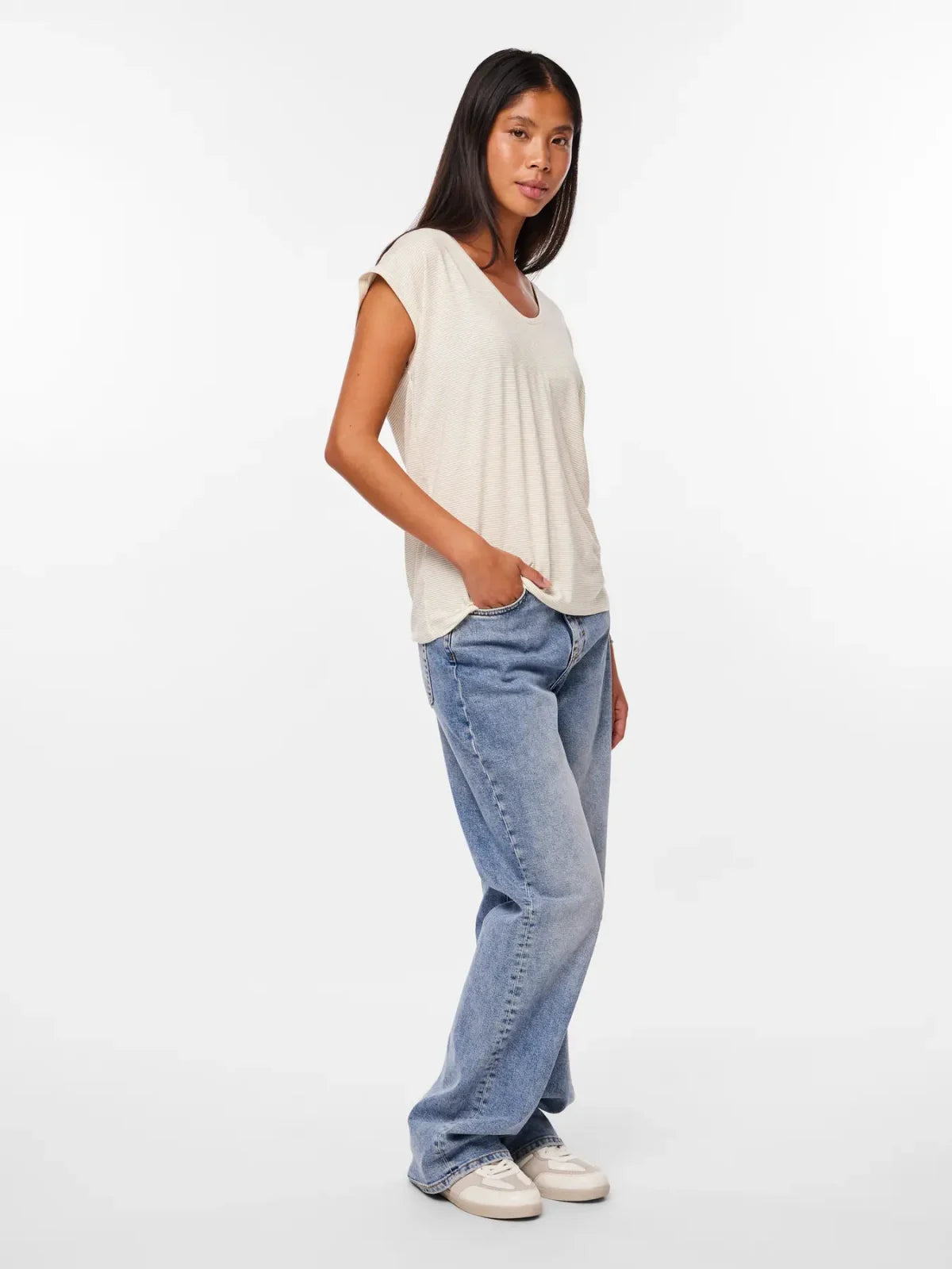 Pieces PCBillo Lurex Stripey Tee Top image 2