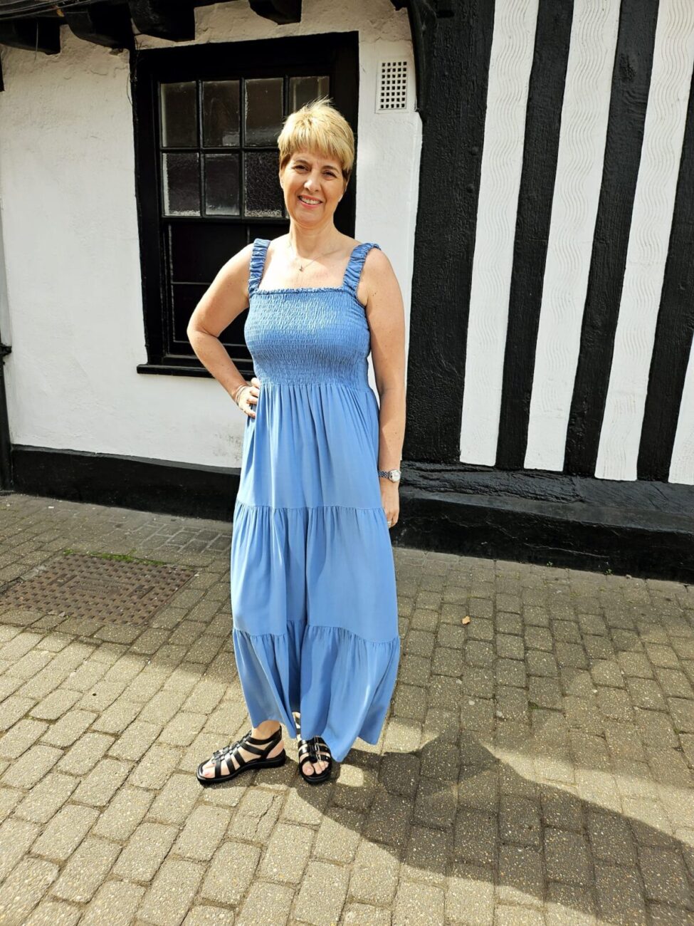 Erin Tiered Maxi Dress with Ruched Bodice image 7