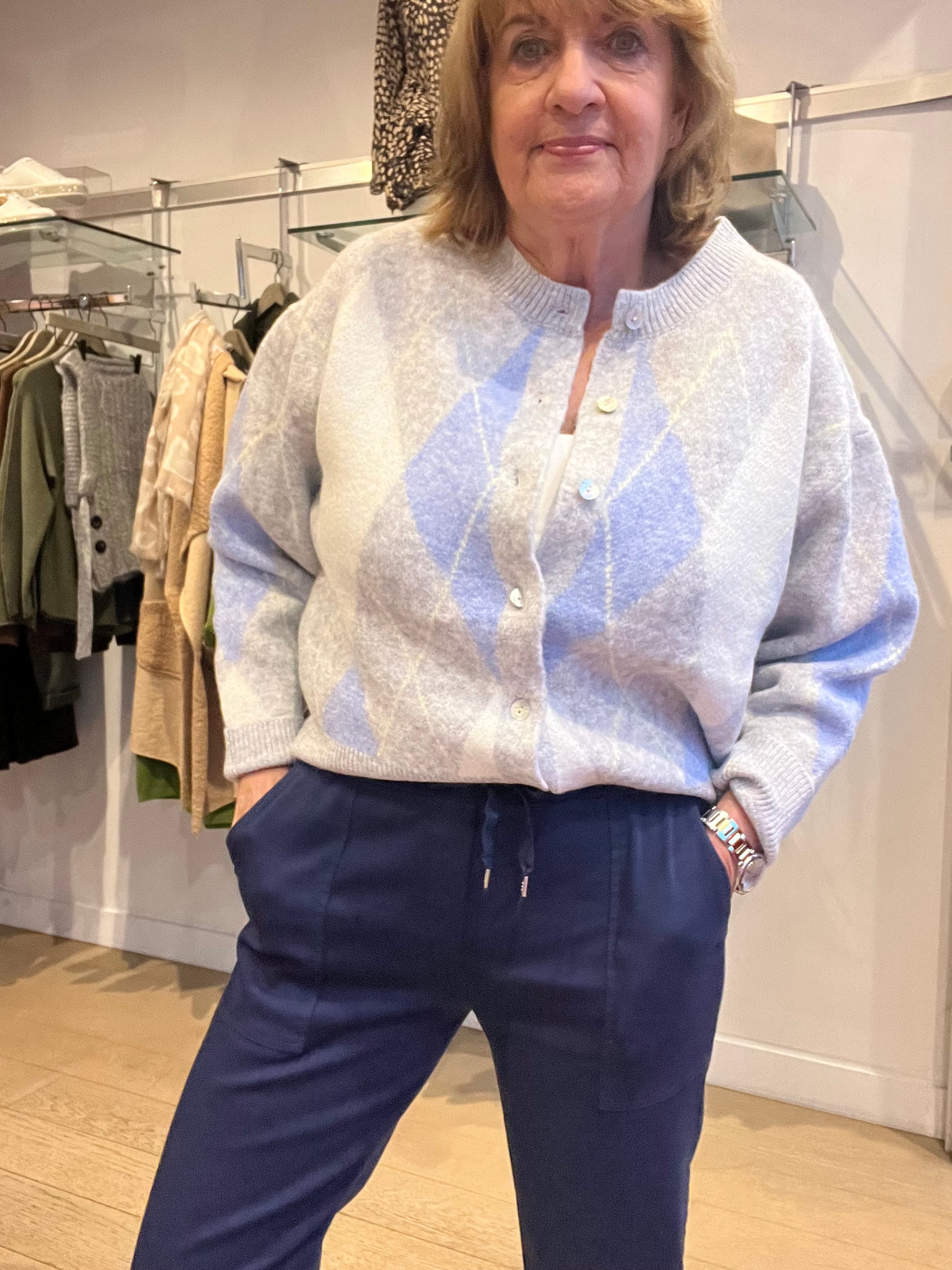 Argyle Spring Knit Cardy