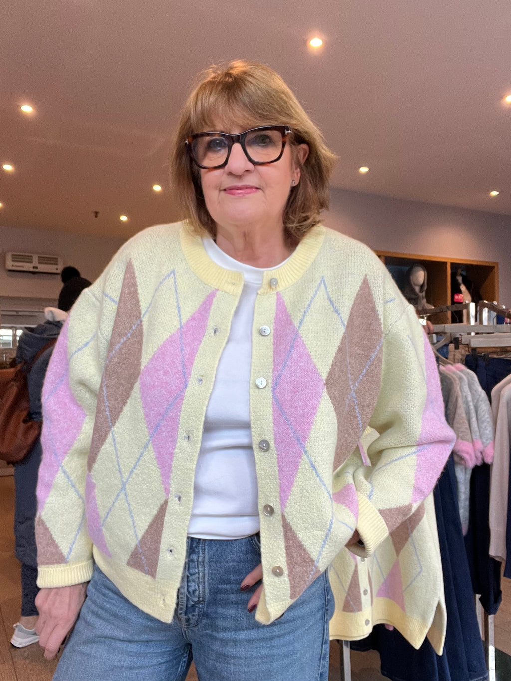 Argyle Spring Knit Cardy