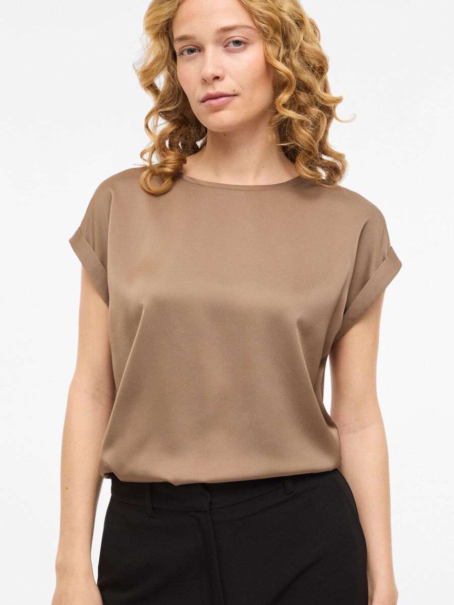 Vila Viellette S/S Satin Top
