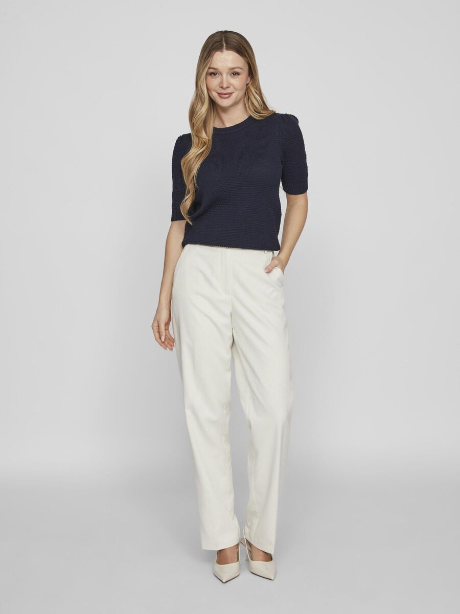 Vila Vidalo Crew Neck S/S Textured Knit