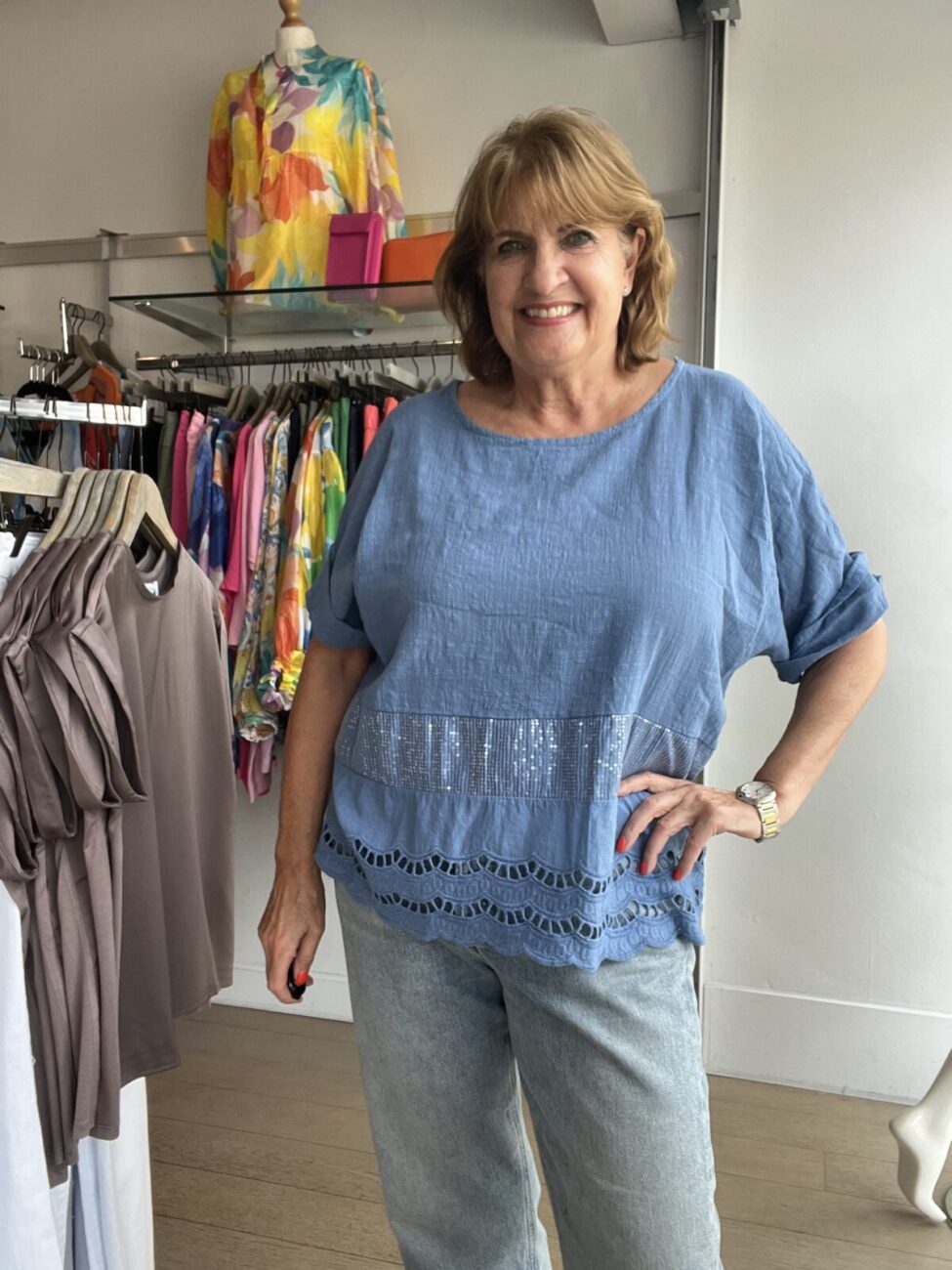 Sequin Cotton Easy Top image 2