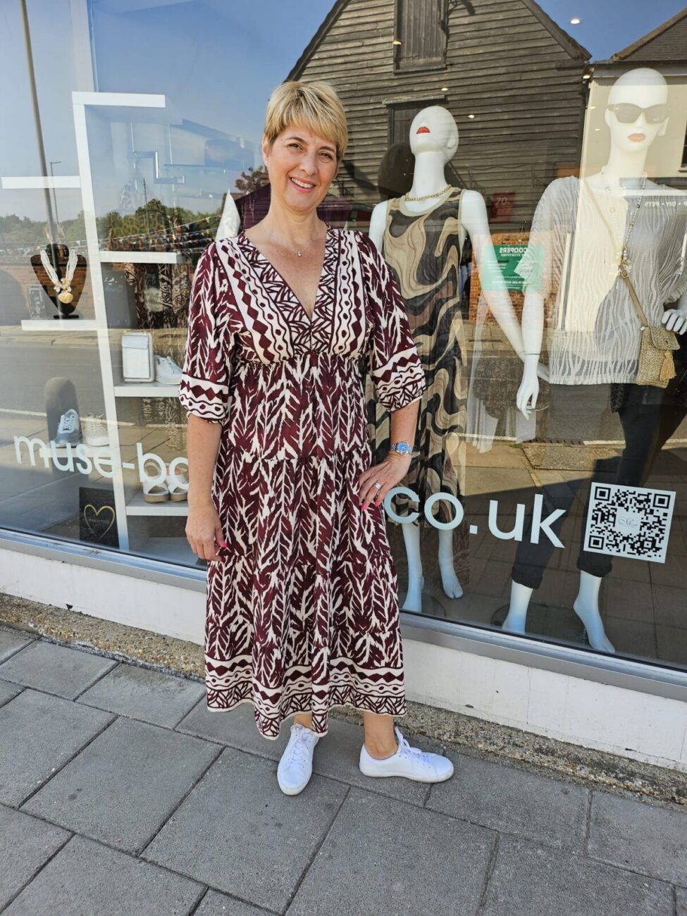 Brie Abstract Printed Bestselling Dress image 3