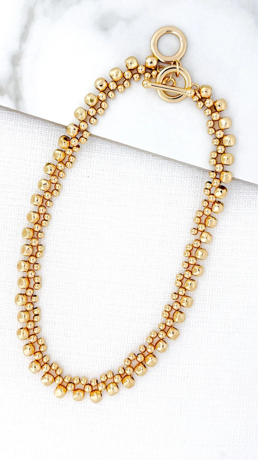 Short Necklace with Multi Beads Envy 4317 - Gold, ANY image