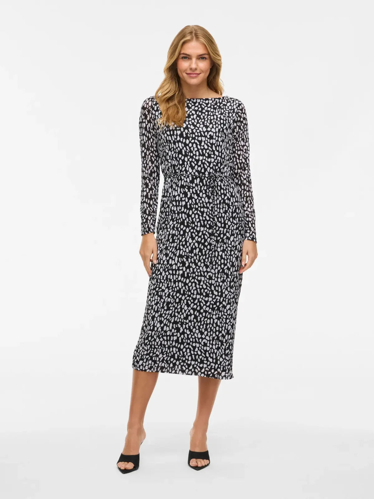 Vila Vilarine Dotty Column Dress with Ties image 0