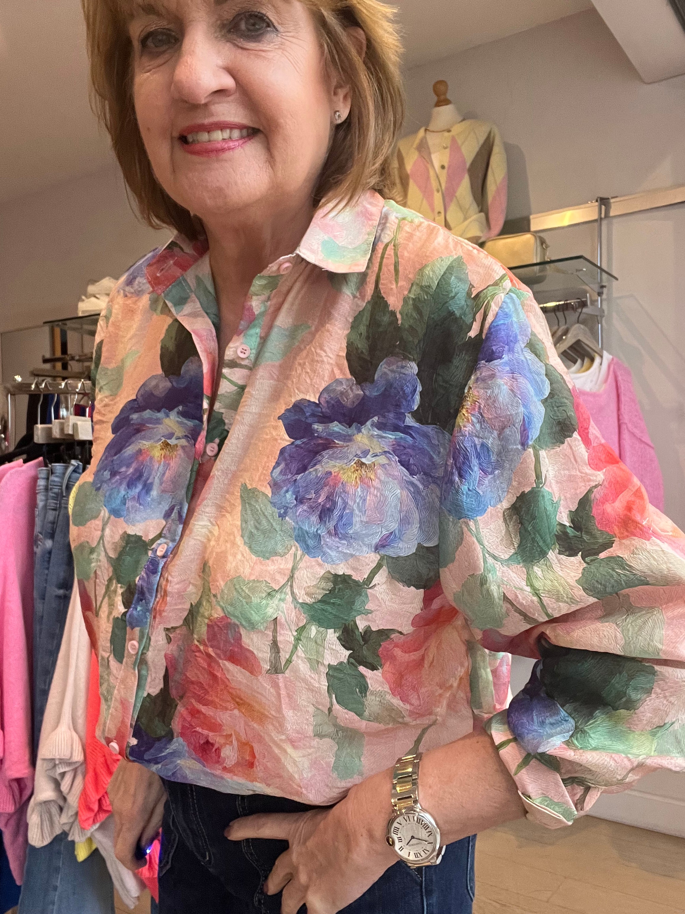 Sara Floral Voile Printed Top