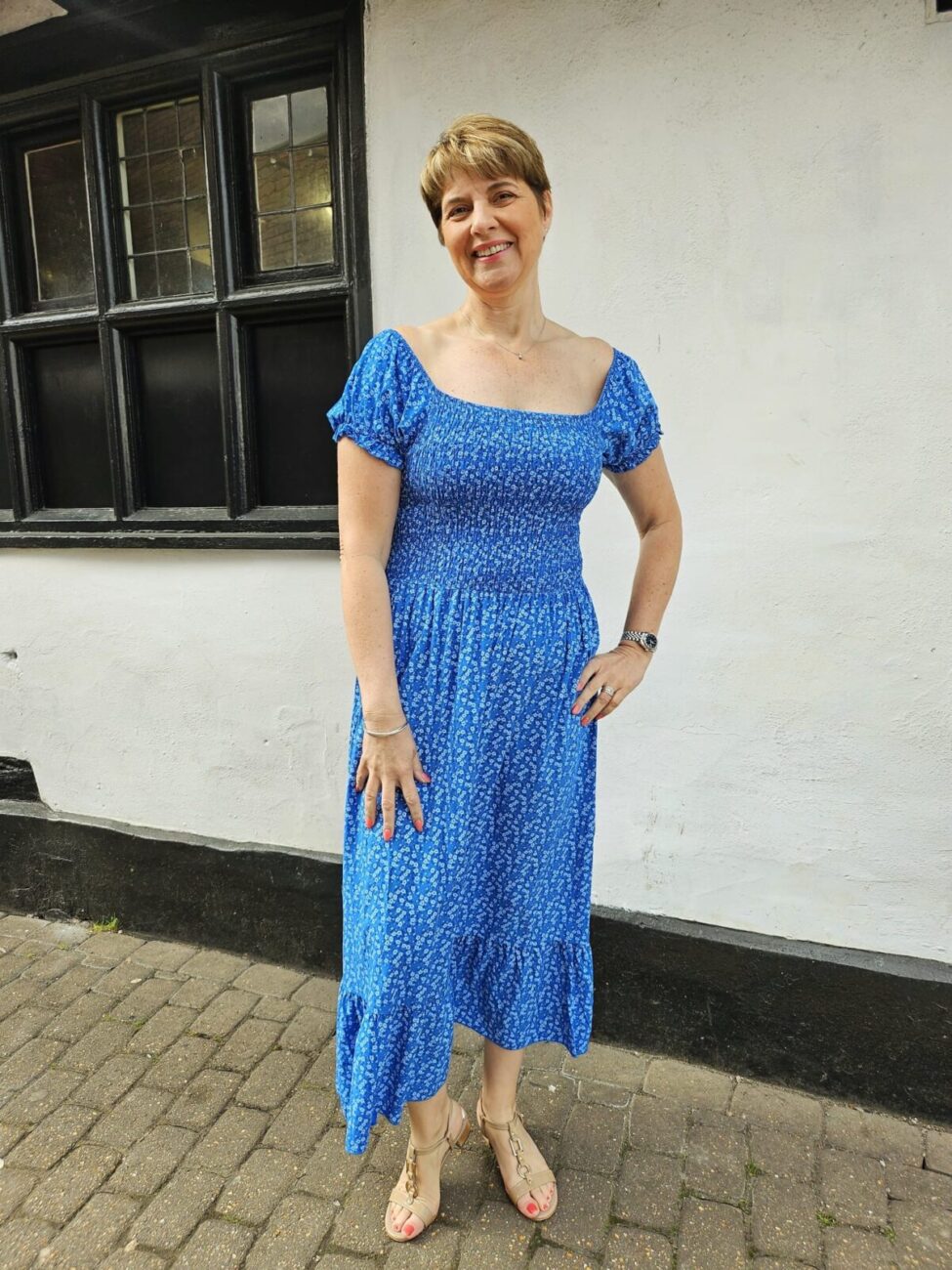 Madeleine Puff Sleeve Ditsy Print Dress image 2