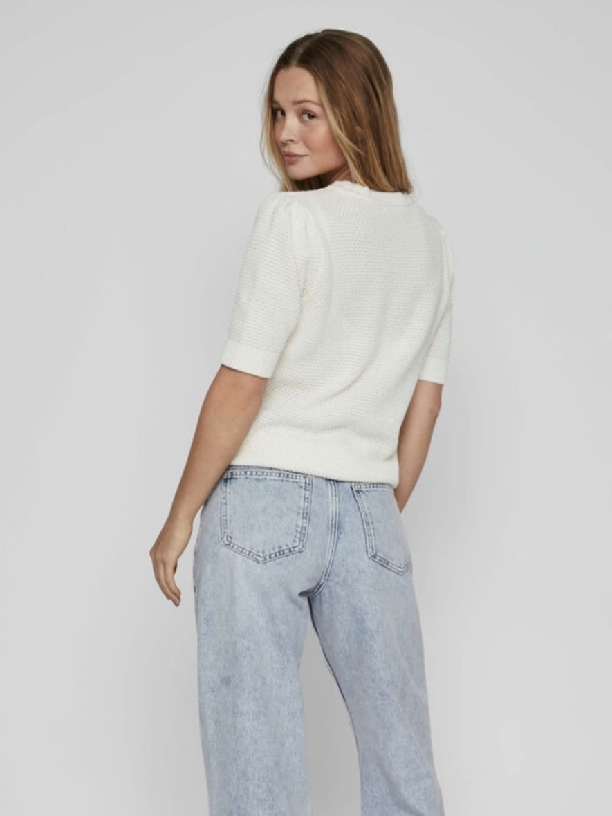 Vila Vidalo Crew Neck S/S Textured Knit