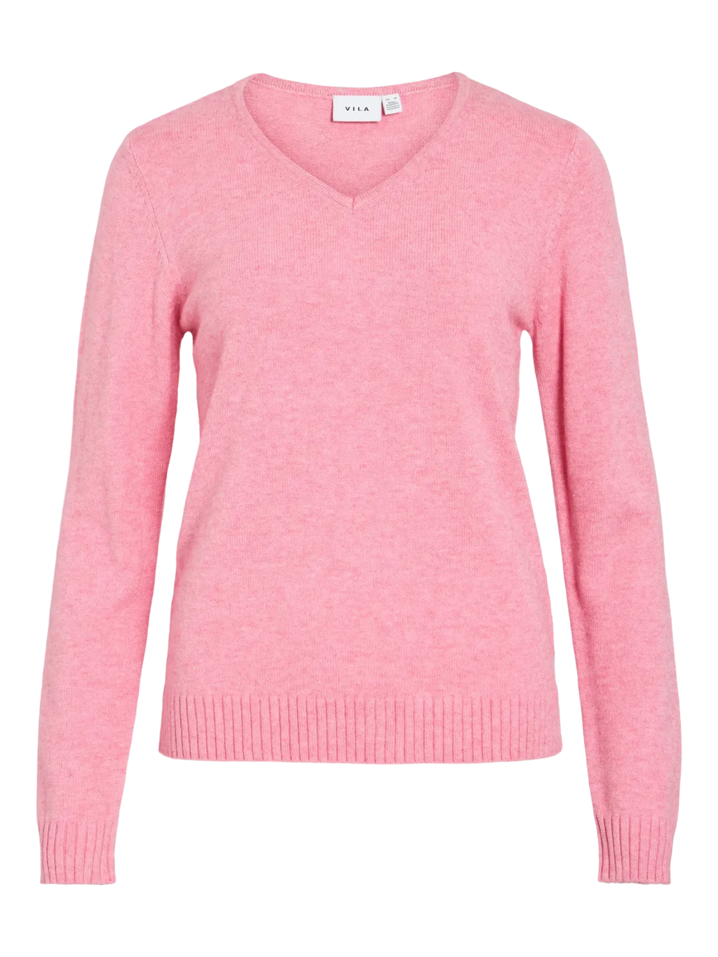 Vila Viril V Neck Bestselling LS Knit - Orange, M image