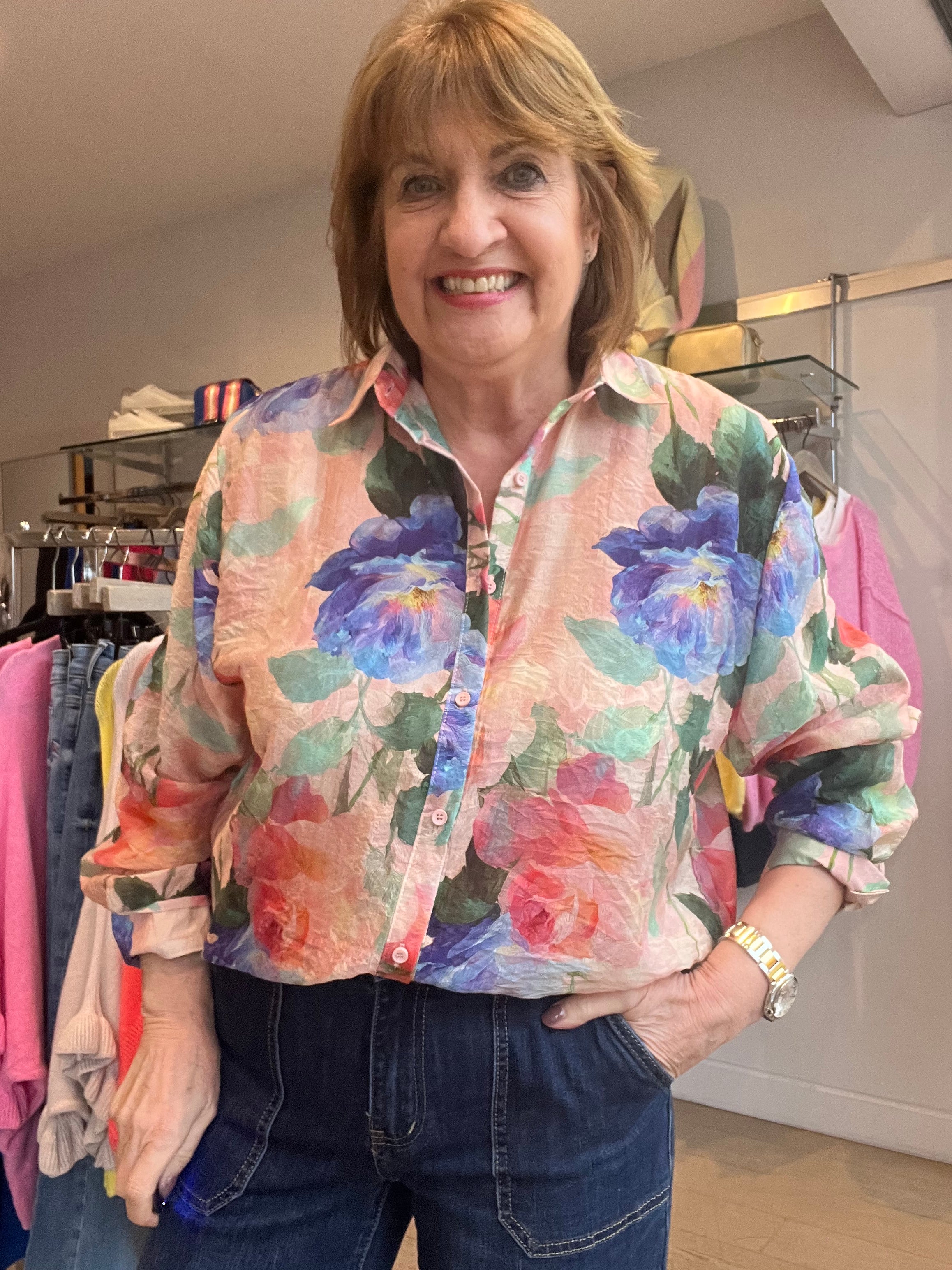 Sara Floral Voile Printed Top