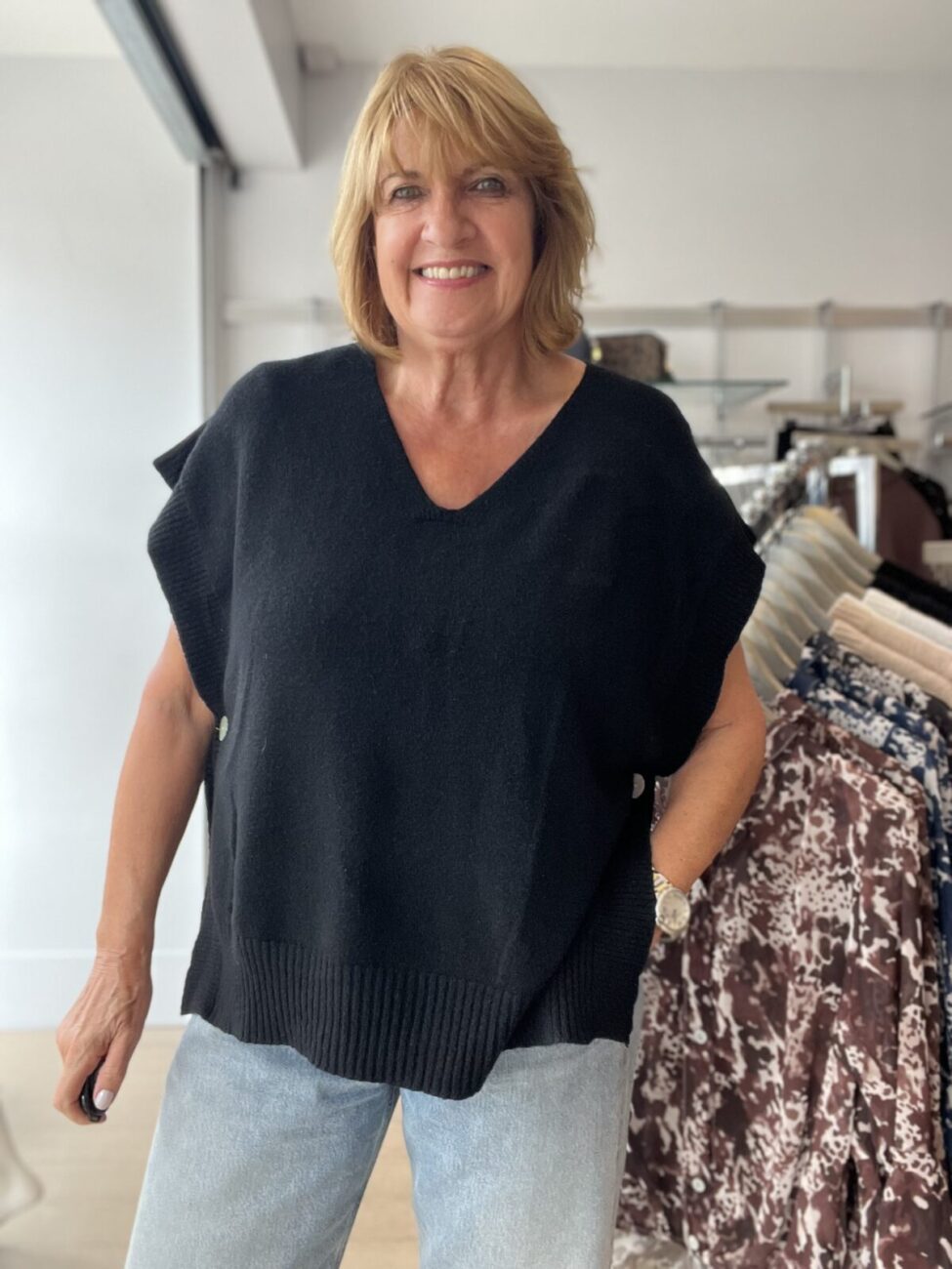Chrissie Side Button Knit Vest Top image 9