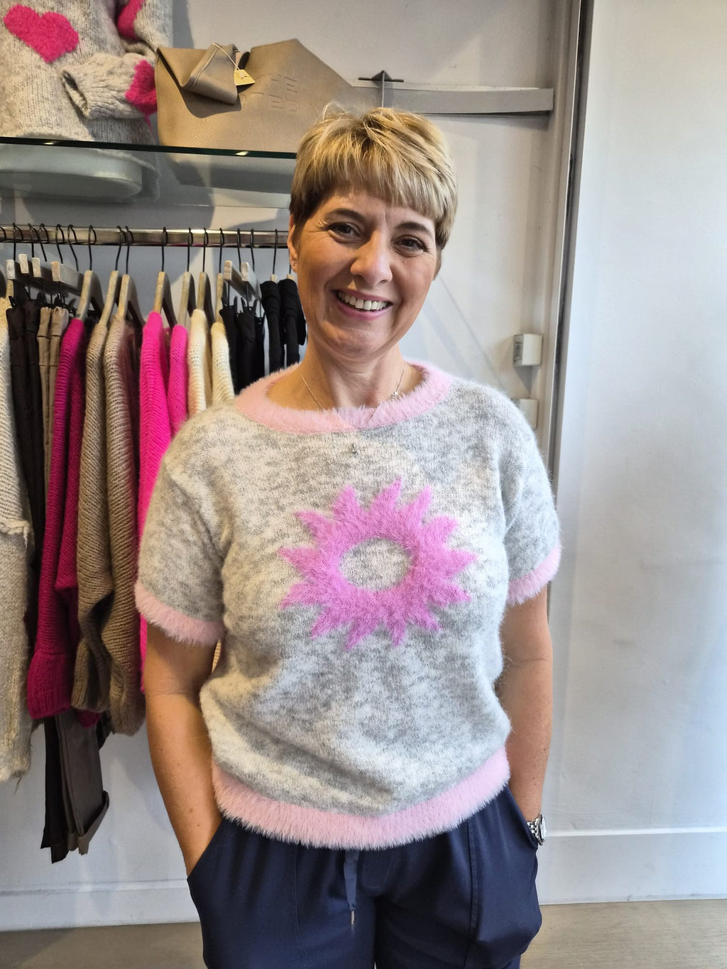 Shelley Fluffy Star Knit Top