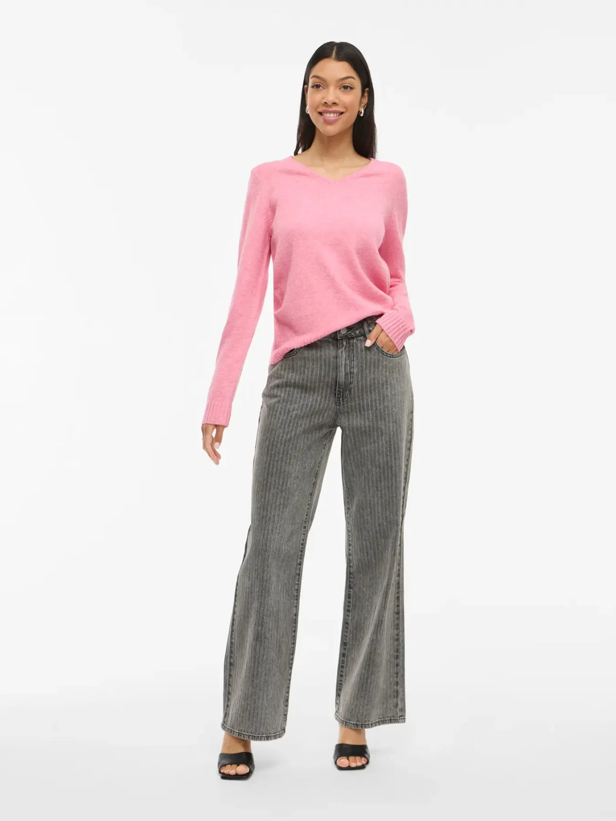 Vila Viril V Neck Bestselling LS Knit image 6
