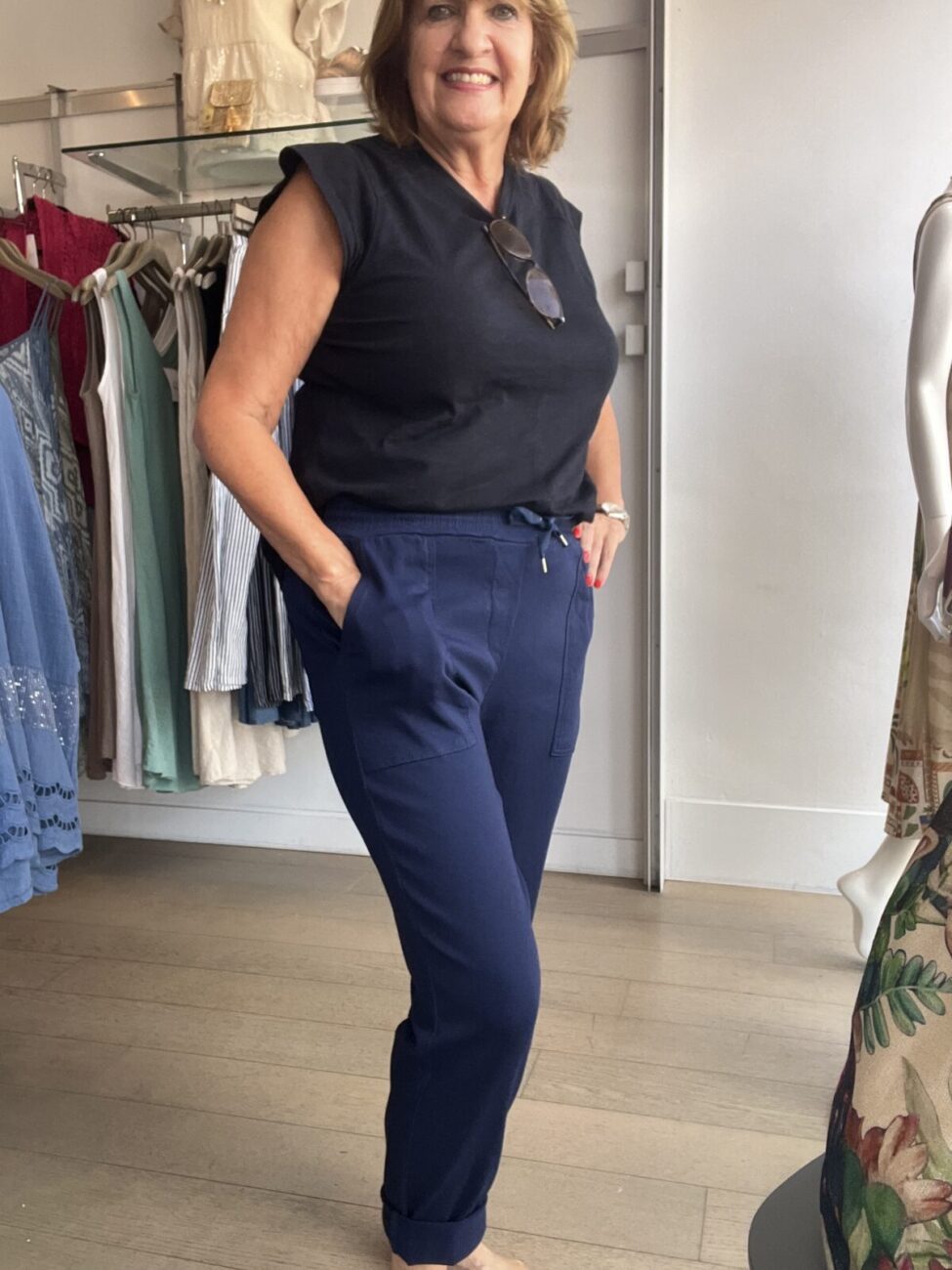 Bestselling Stretchy Wide Pocket Ankle Grazer Pant image 3