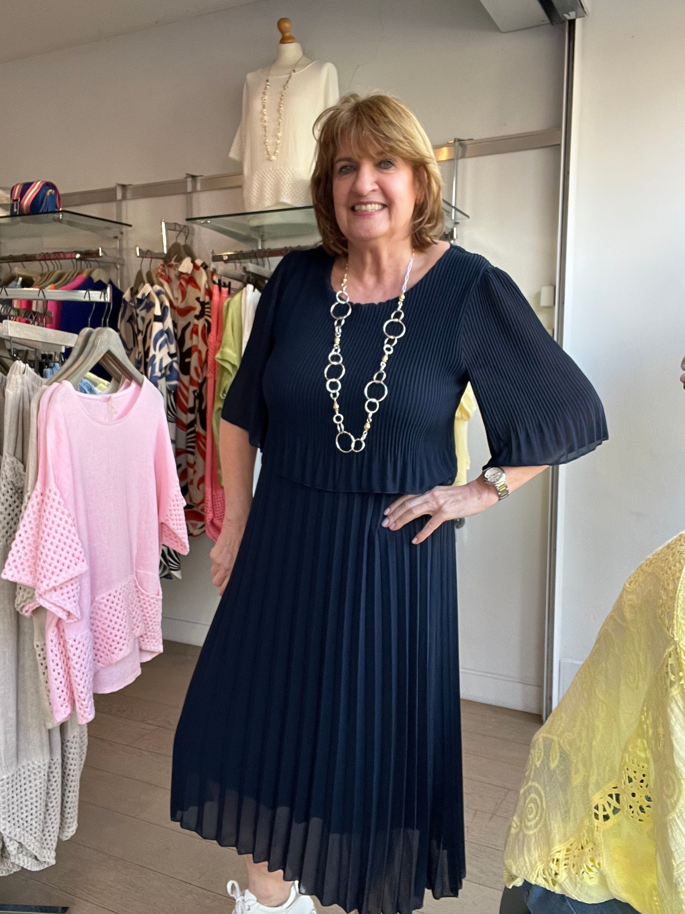 Lily Pleated 2in1 Dress