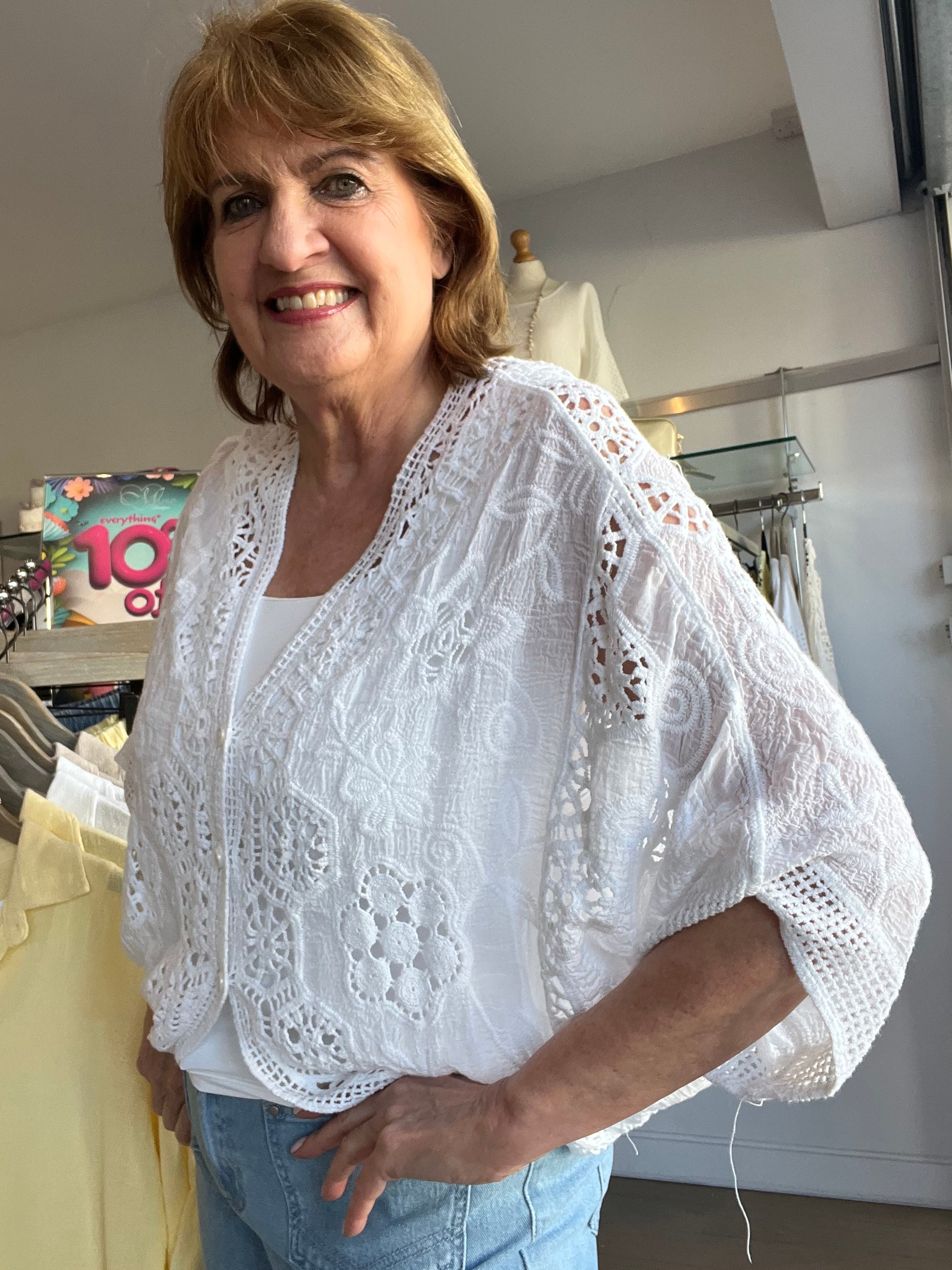 Layla Embroidered Button Through Top