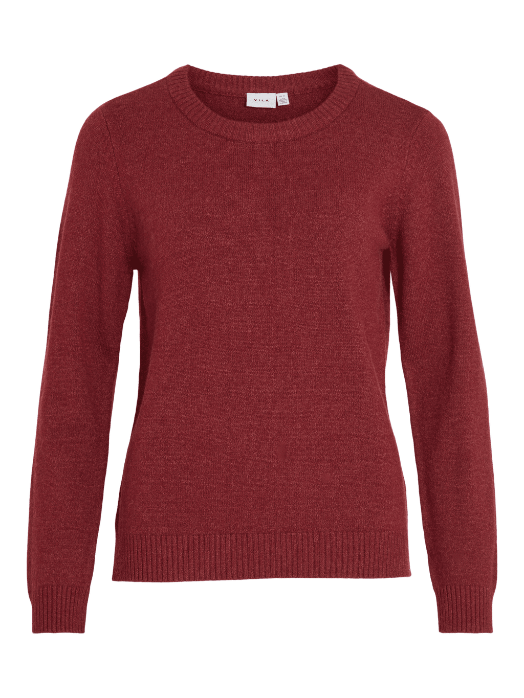 Vila Viril Round Neck Supersoft Knit - cabernetwine, S image