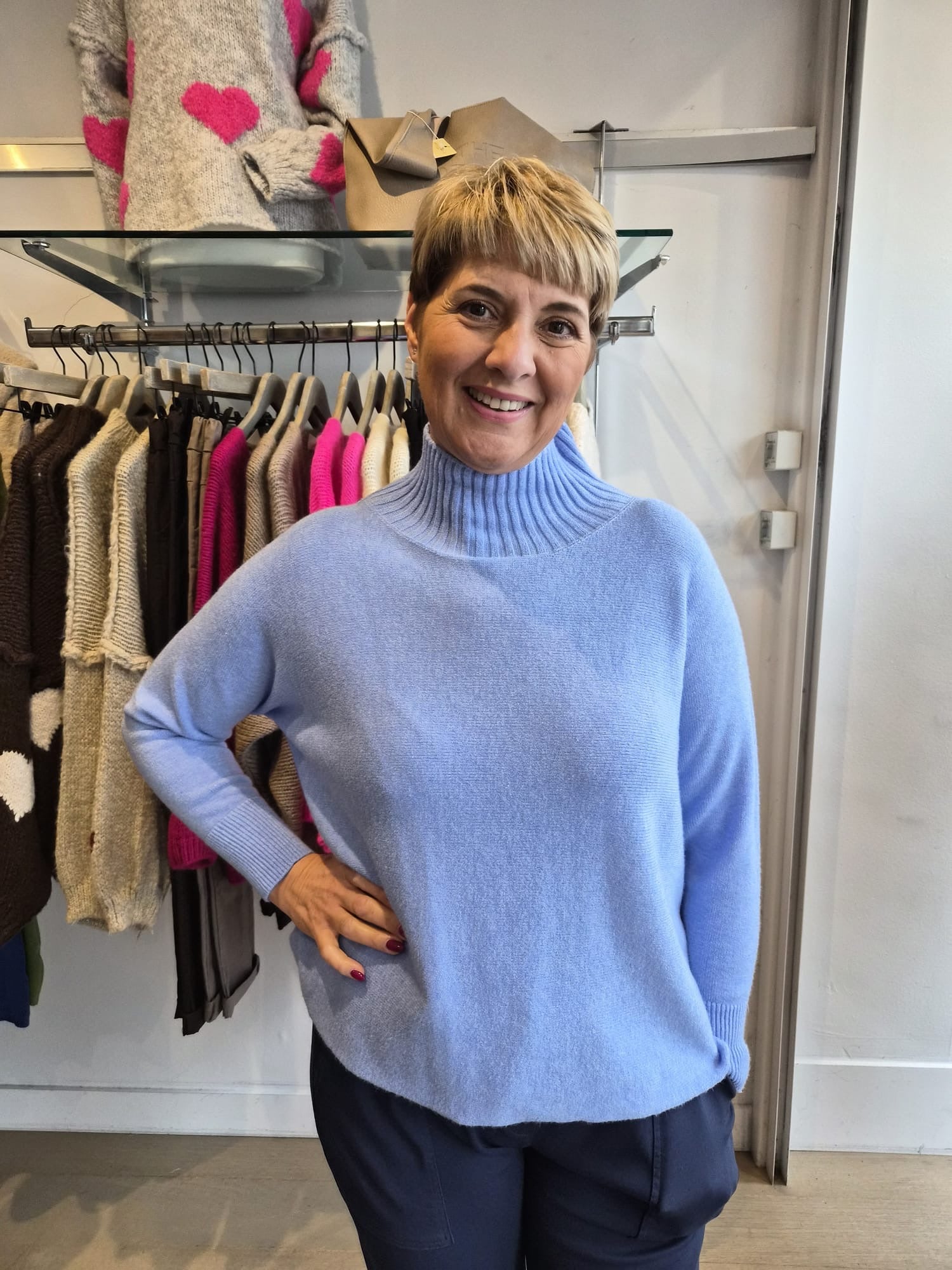 Callie Spring Mock Neck Knit