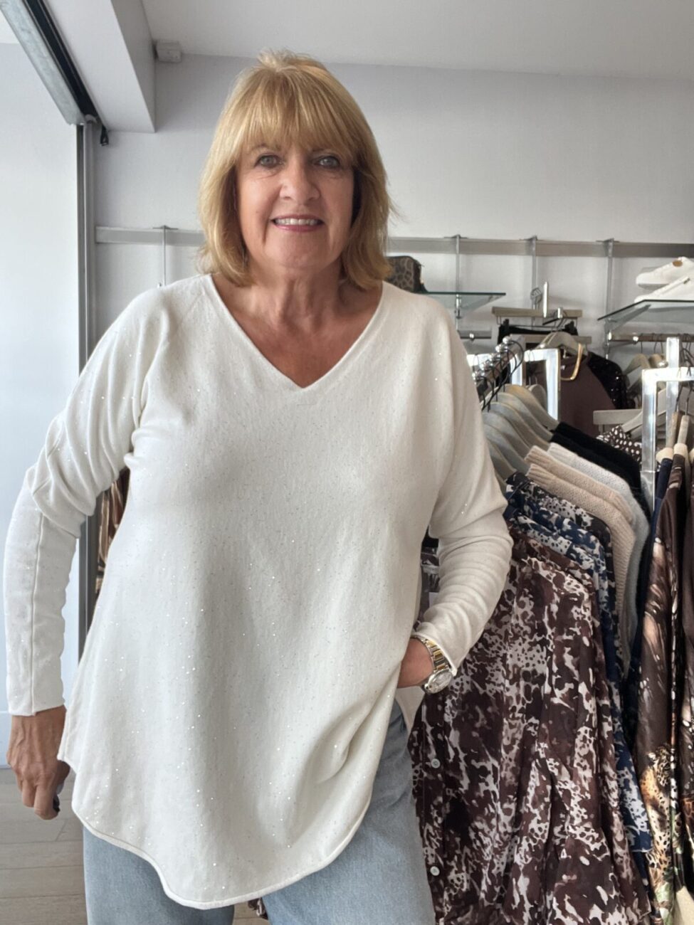 New Knit with Sparkle - Cream, ONESIZE image