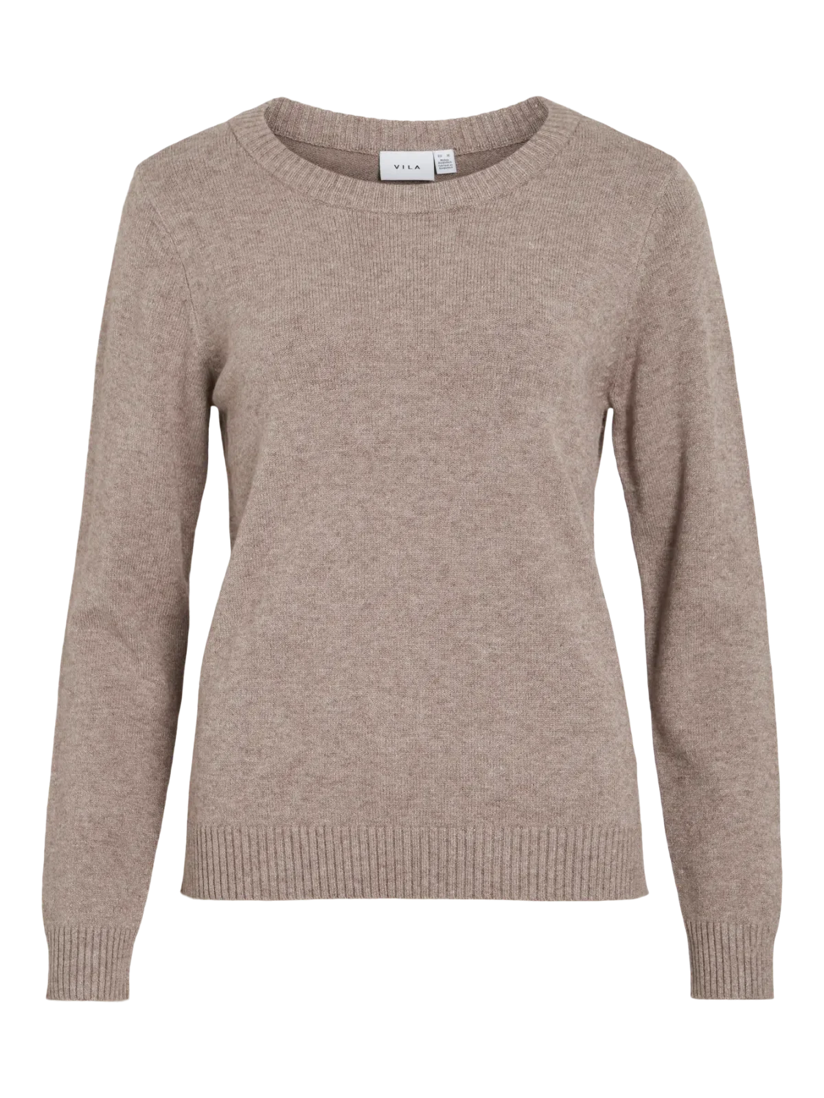 Vila Viril Crew Neck Knit Top - Mocha, XL image