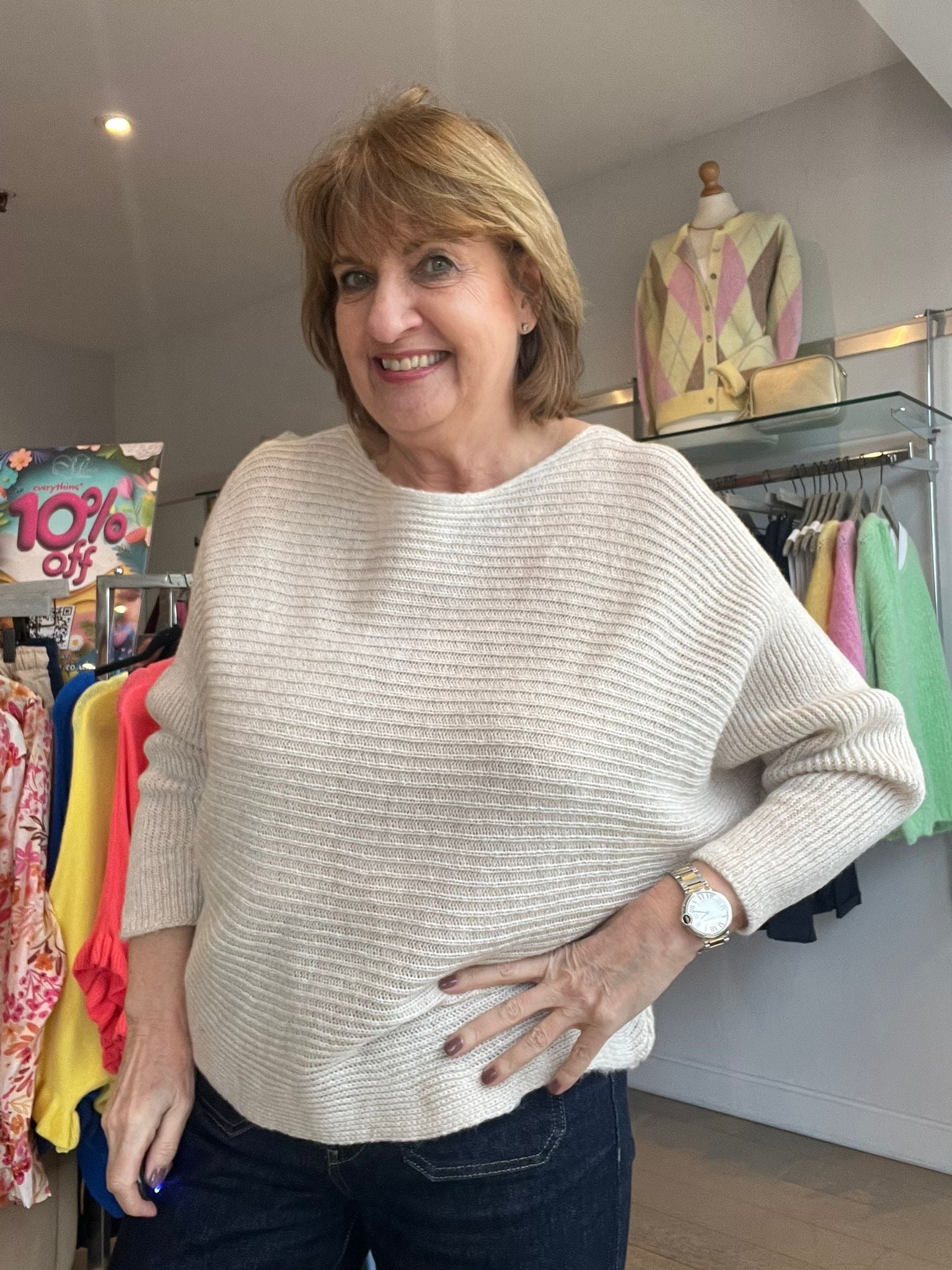 Shelley Button Back Knit