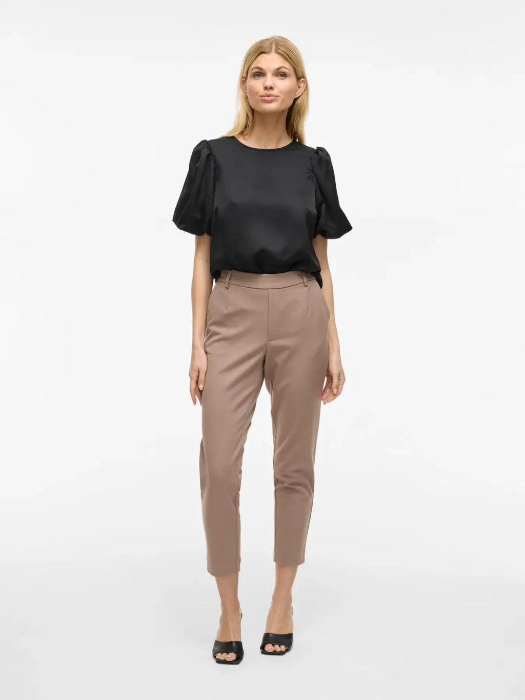 New Vila Viellette Satin Puff Slv Top image 8