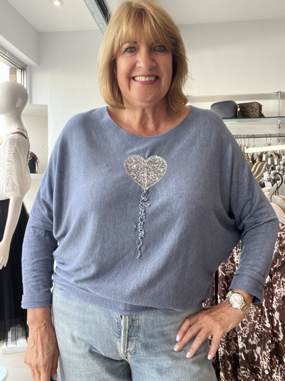 Bestselling Balloon Heart Light Knit Top image 1
