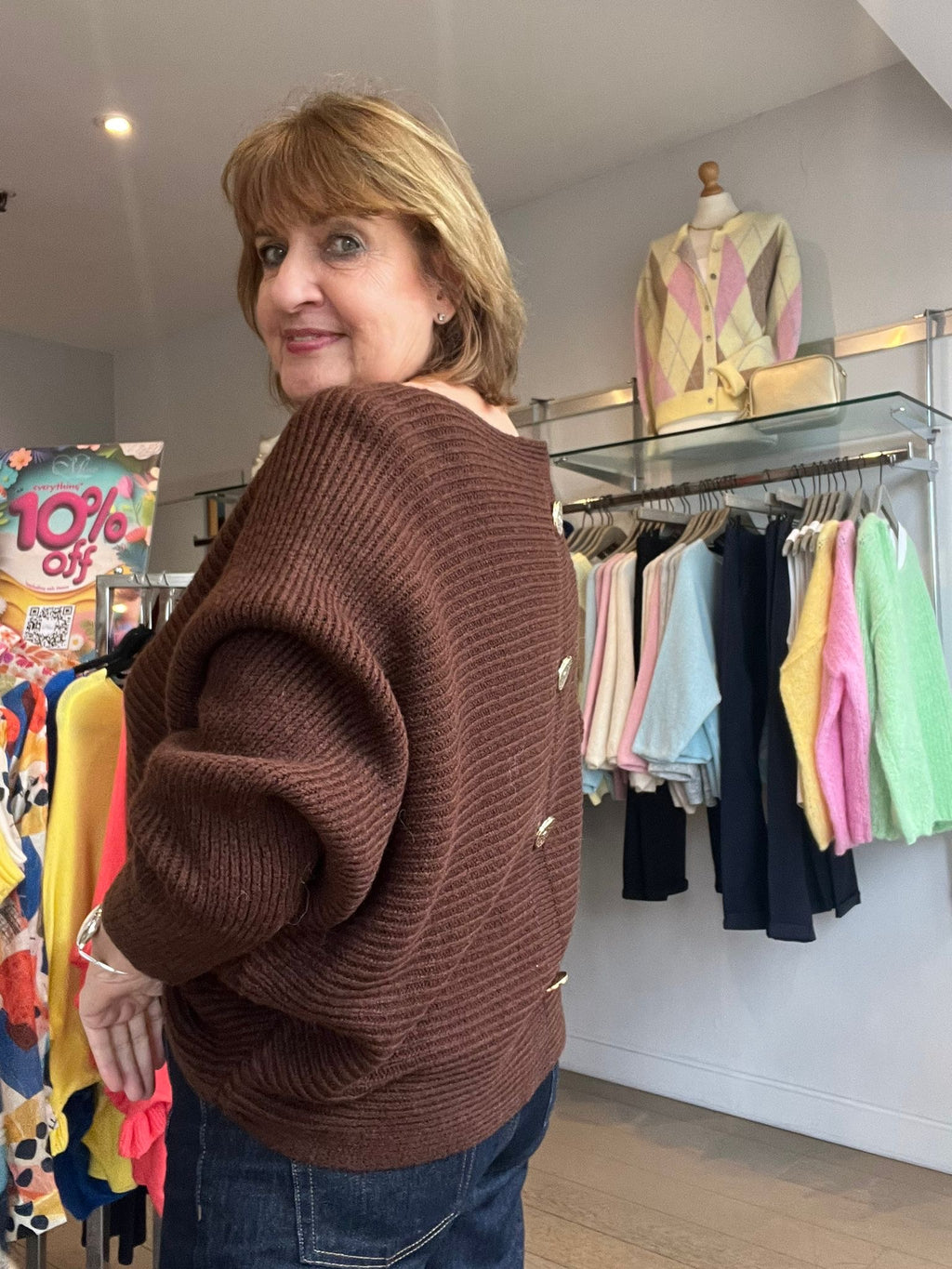 Shelley Button Back Knit