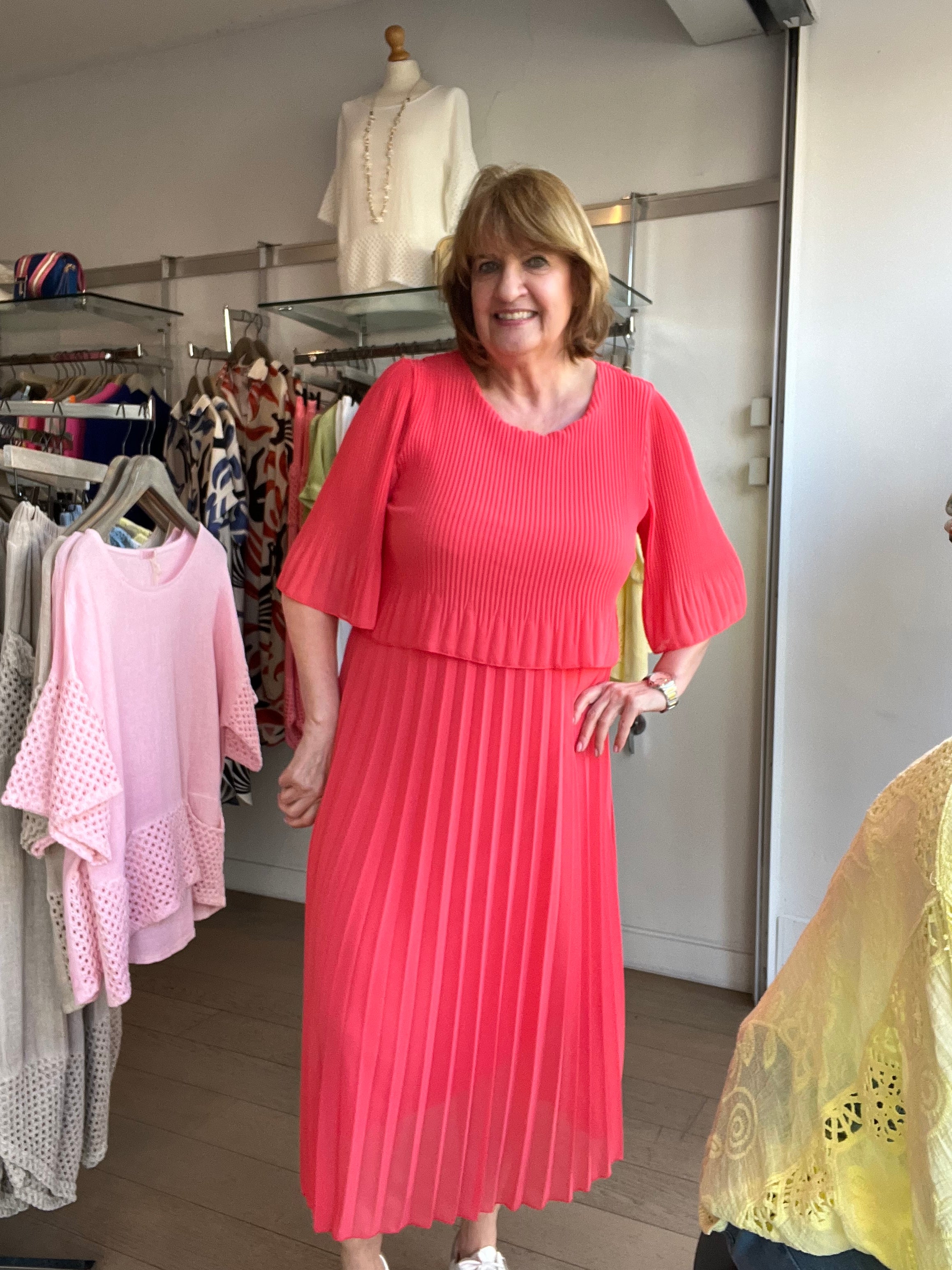 Lily Pleated 2in1 Dress