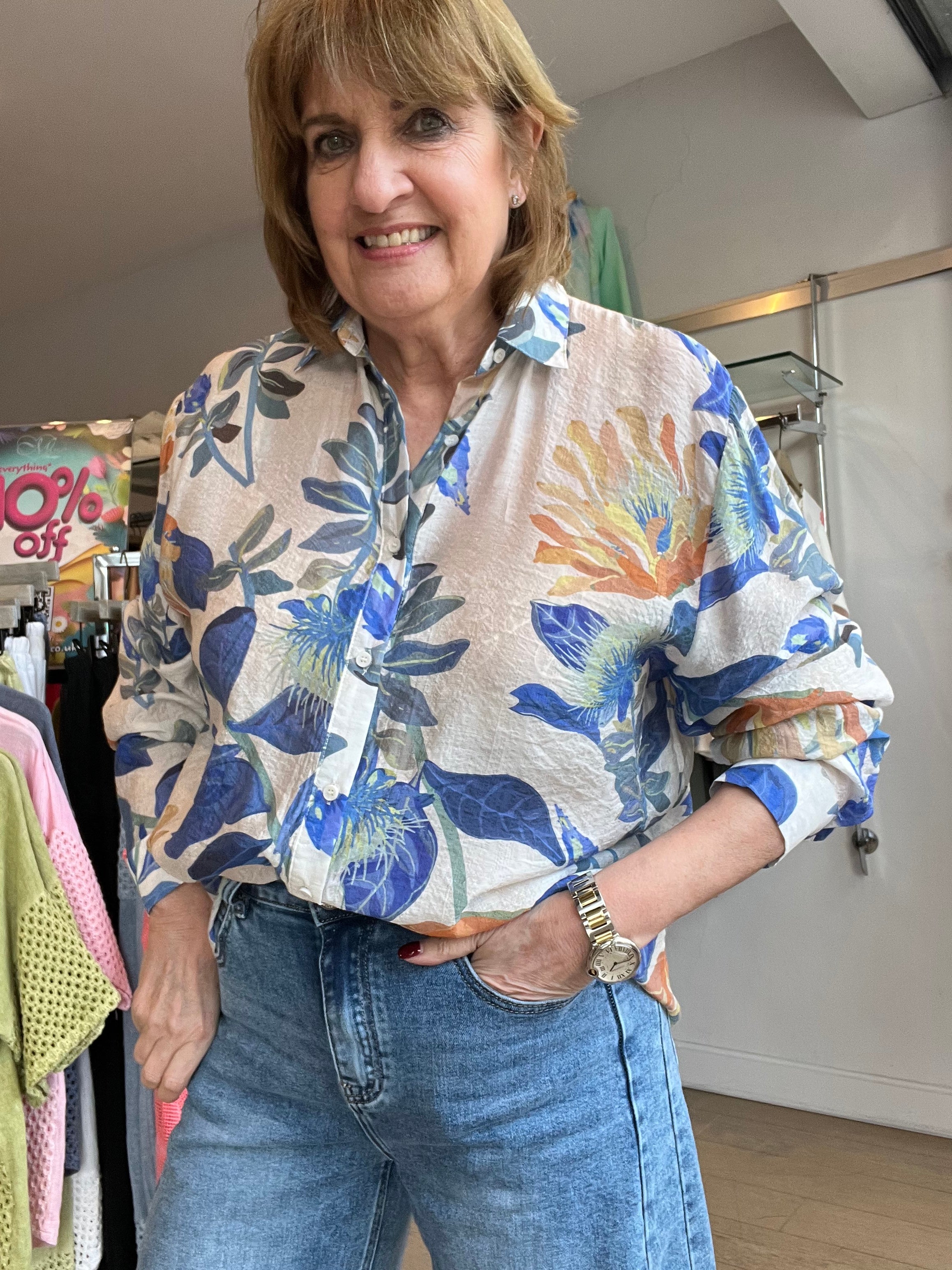 Dani Pretty Floral Voile top