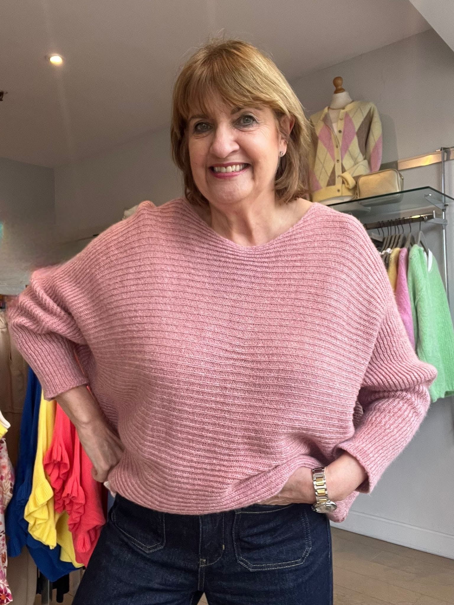 Shelley Button Back Knit