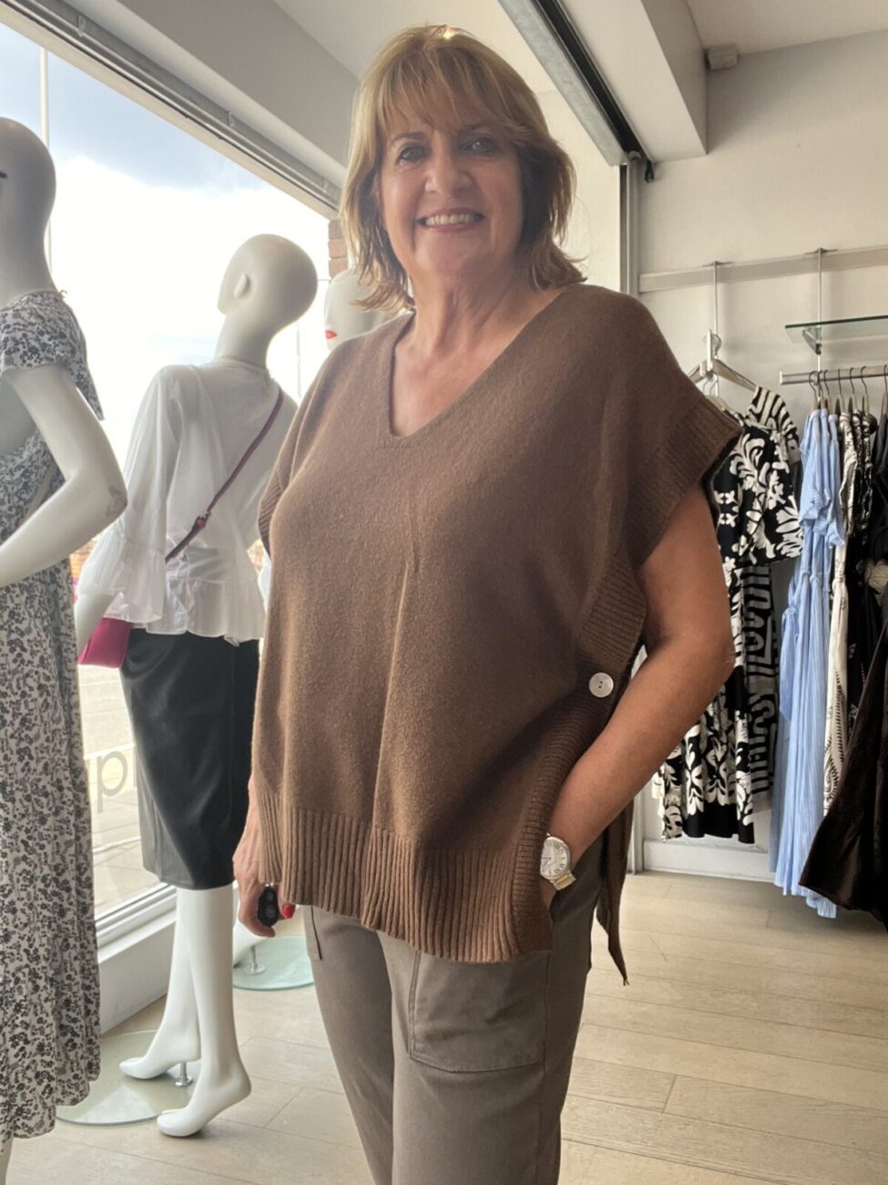 Chrissie Side Button Knit Vest Top image 0