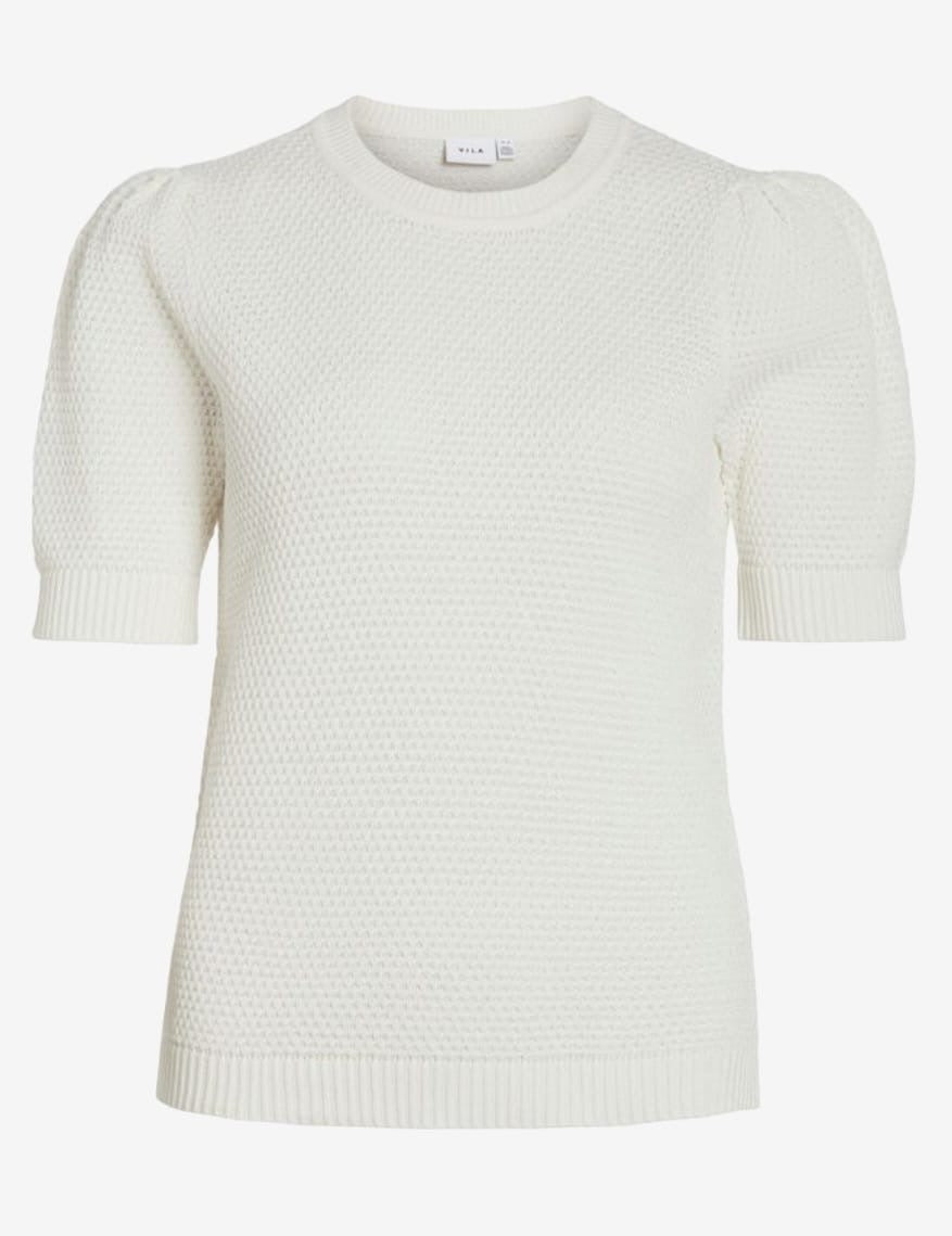 Vila Vidalo Crew Neck S/S Textured Knit