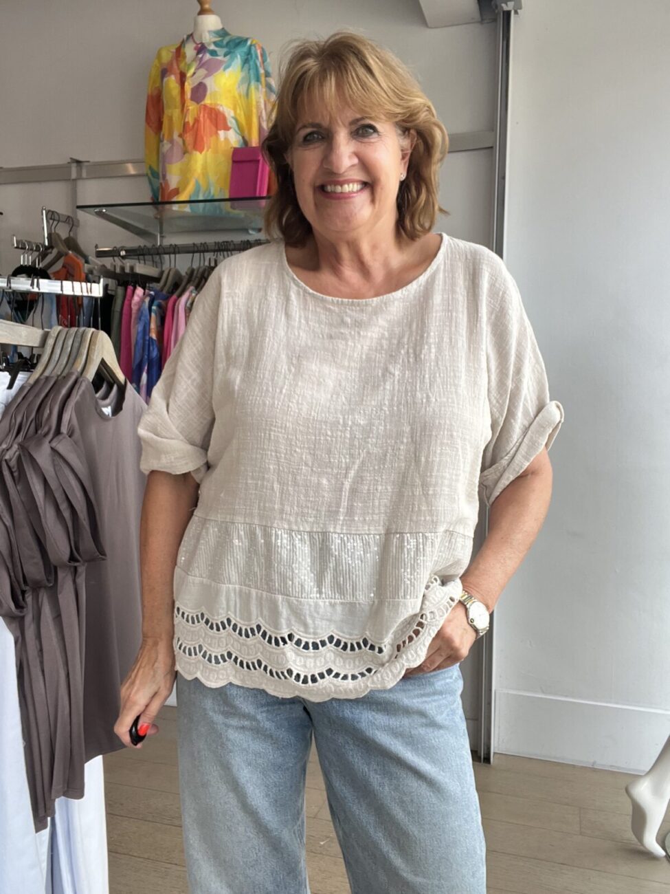 Sequin Cotton Easy Top image 5