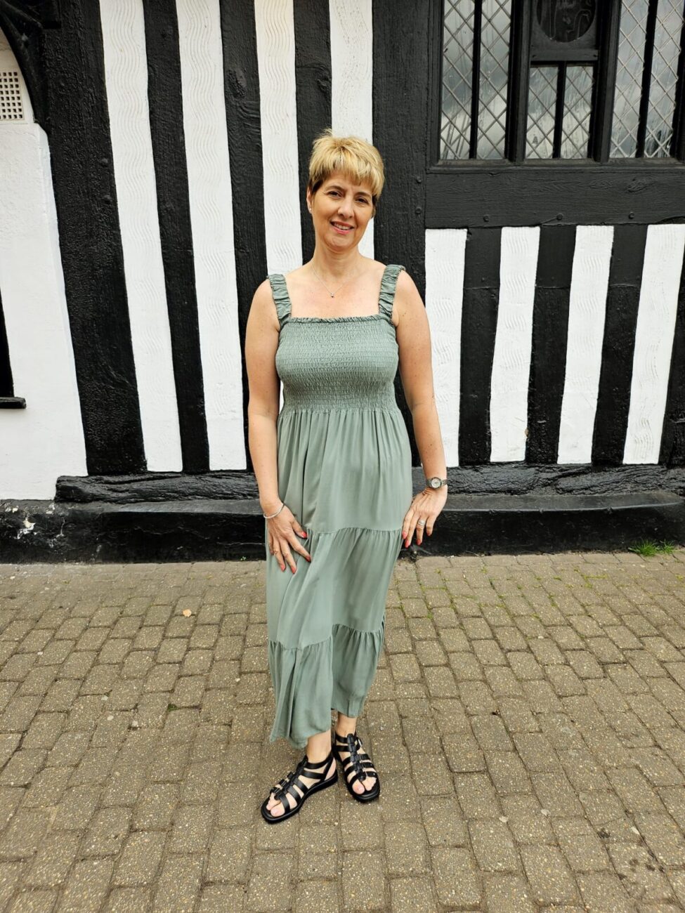 Erin Tiered Maxi Dress with Ruched Bodice image 1