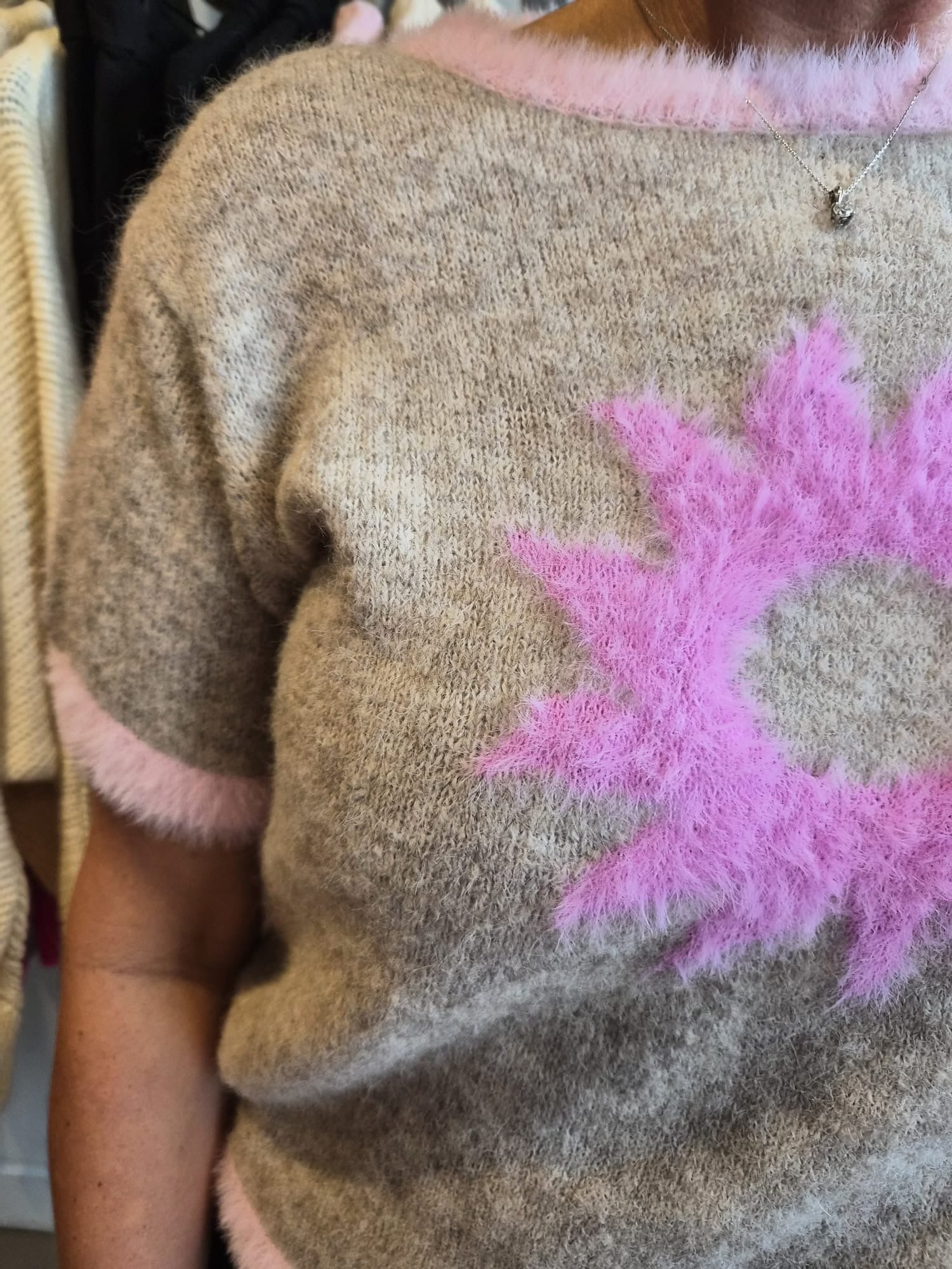 Shelley Fluffy Star Knit Top