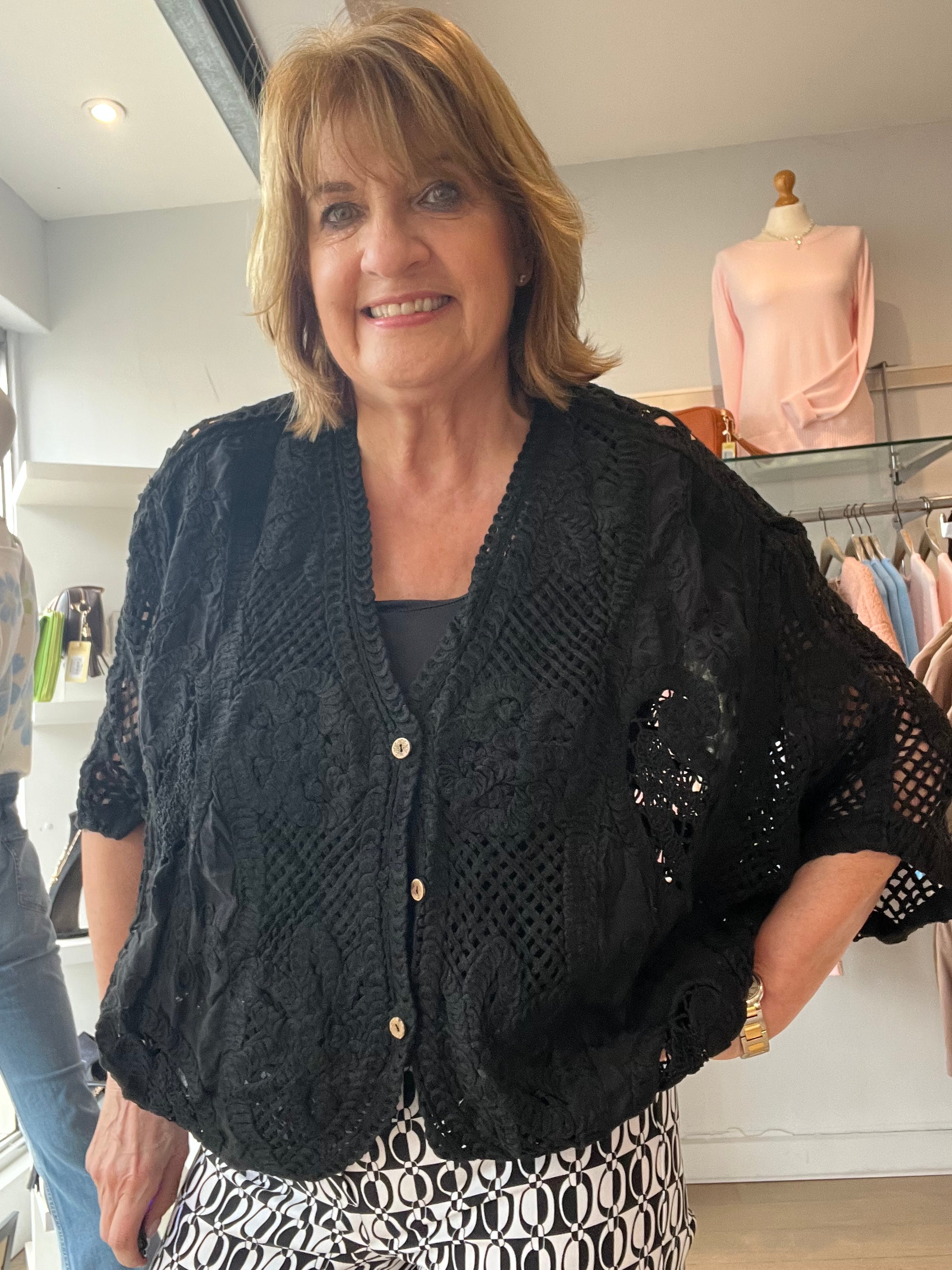 Sofia Crochet Cotton Cardy