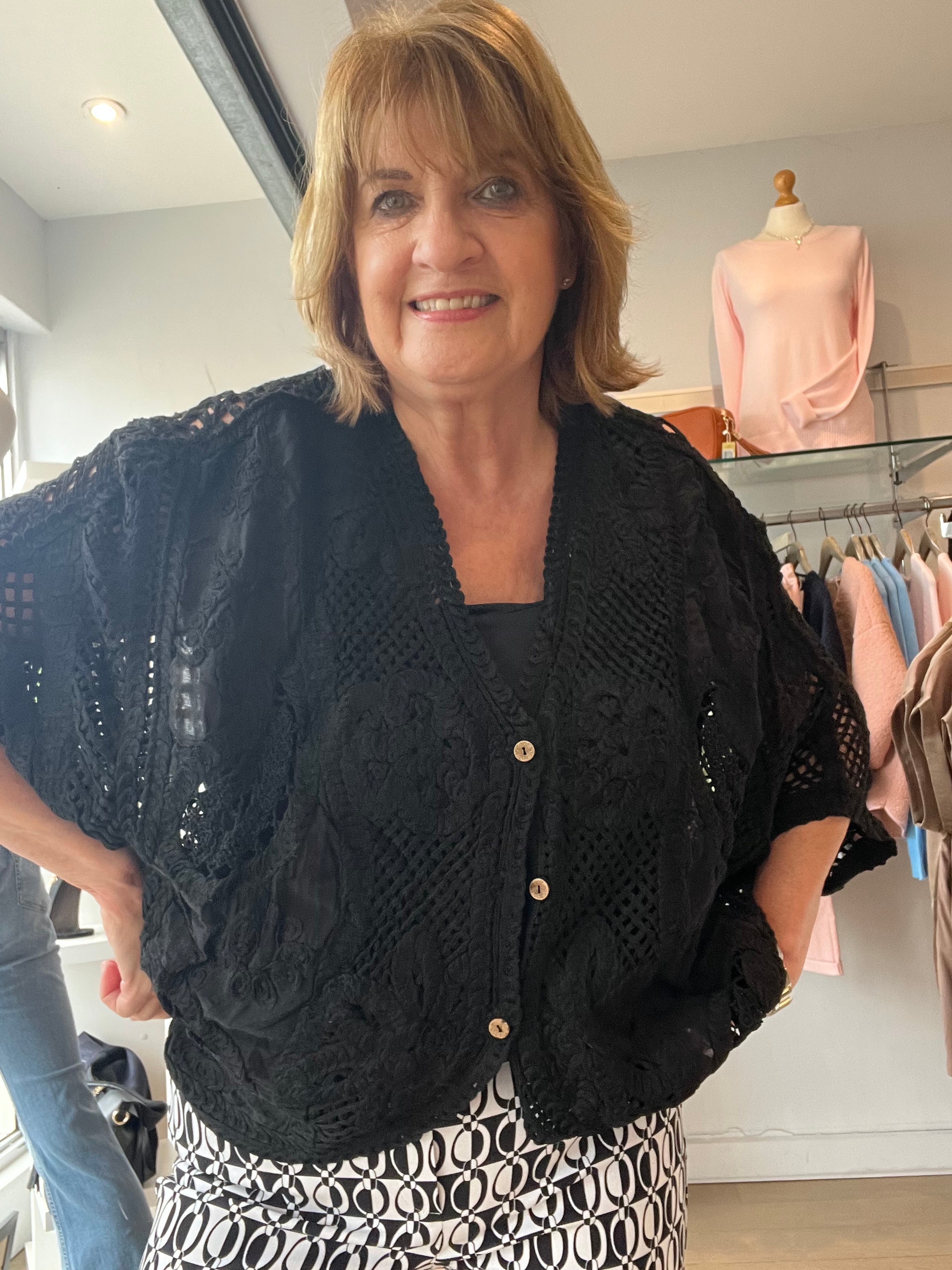 Sofia Crochet Cotton Cardy