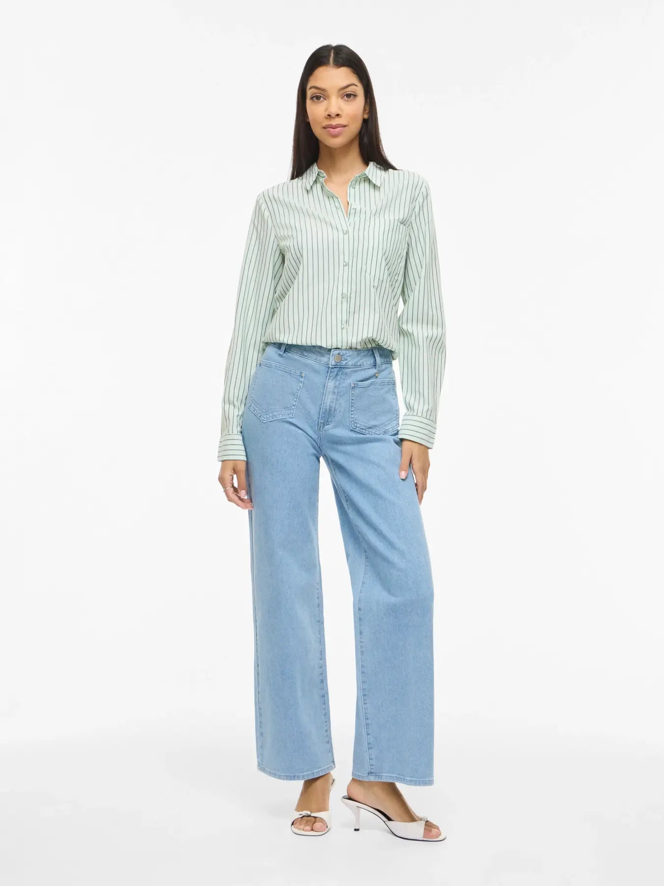 Vila Vilorie Rio Wide Leg Pocket Trim Jean