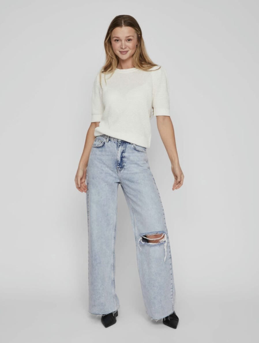 Vila Vidalo Crew Neck S/S Textured Knit