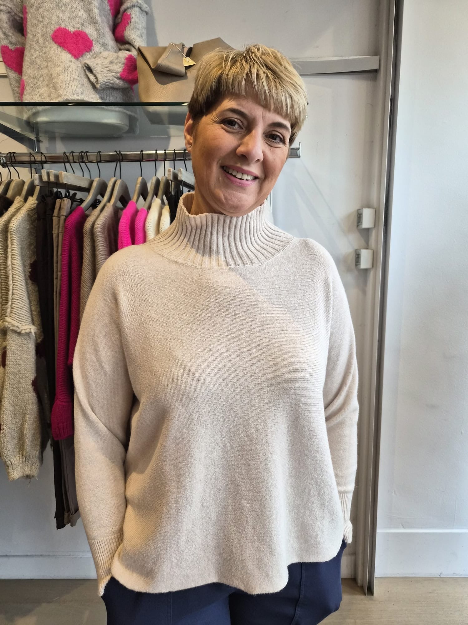 Callie Spring Mock Neck Knit