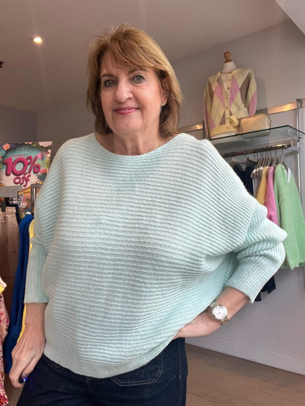 Shelley Button Back Knit