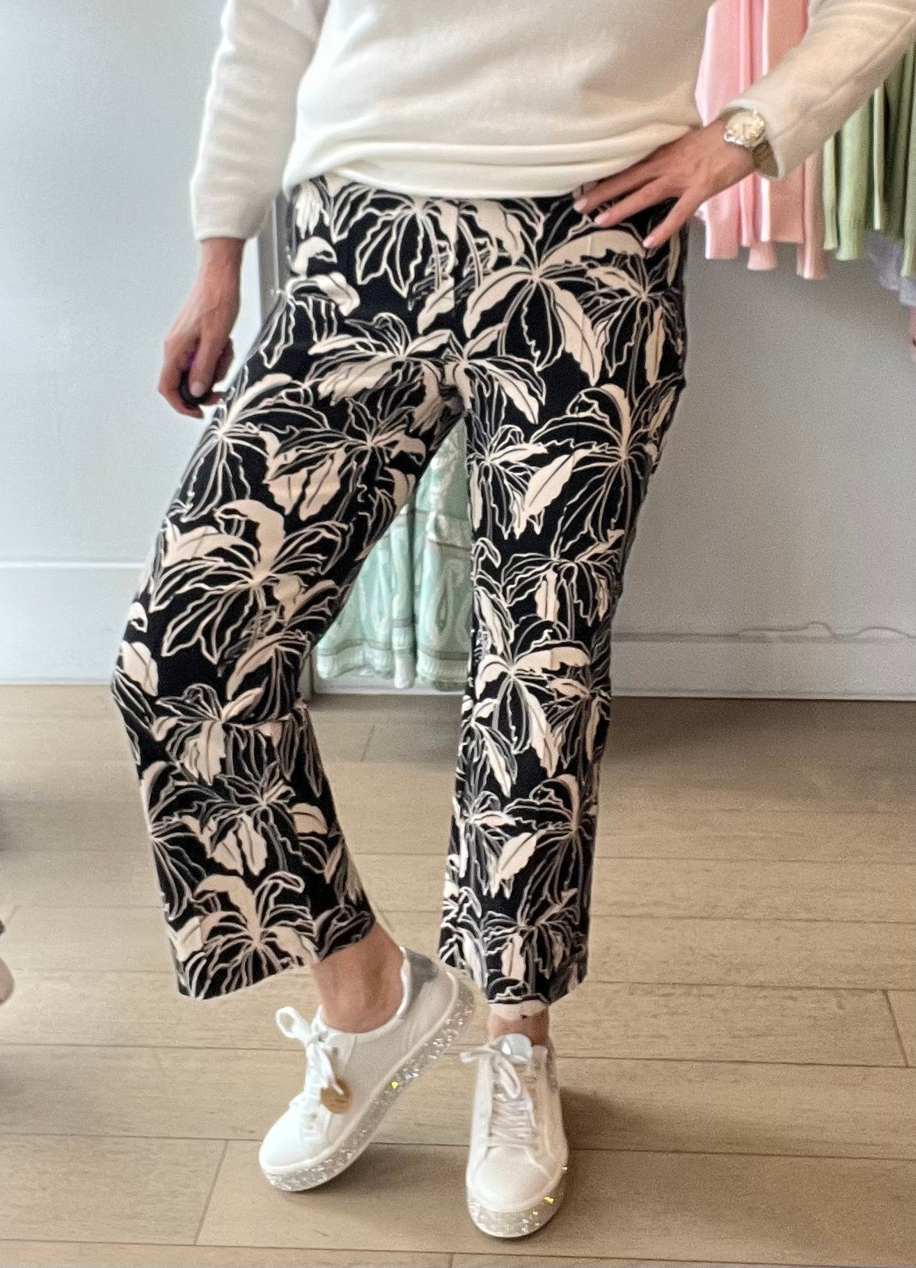 Robell Joella Kickflare Ankle Grazer Printed Pant