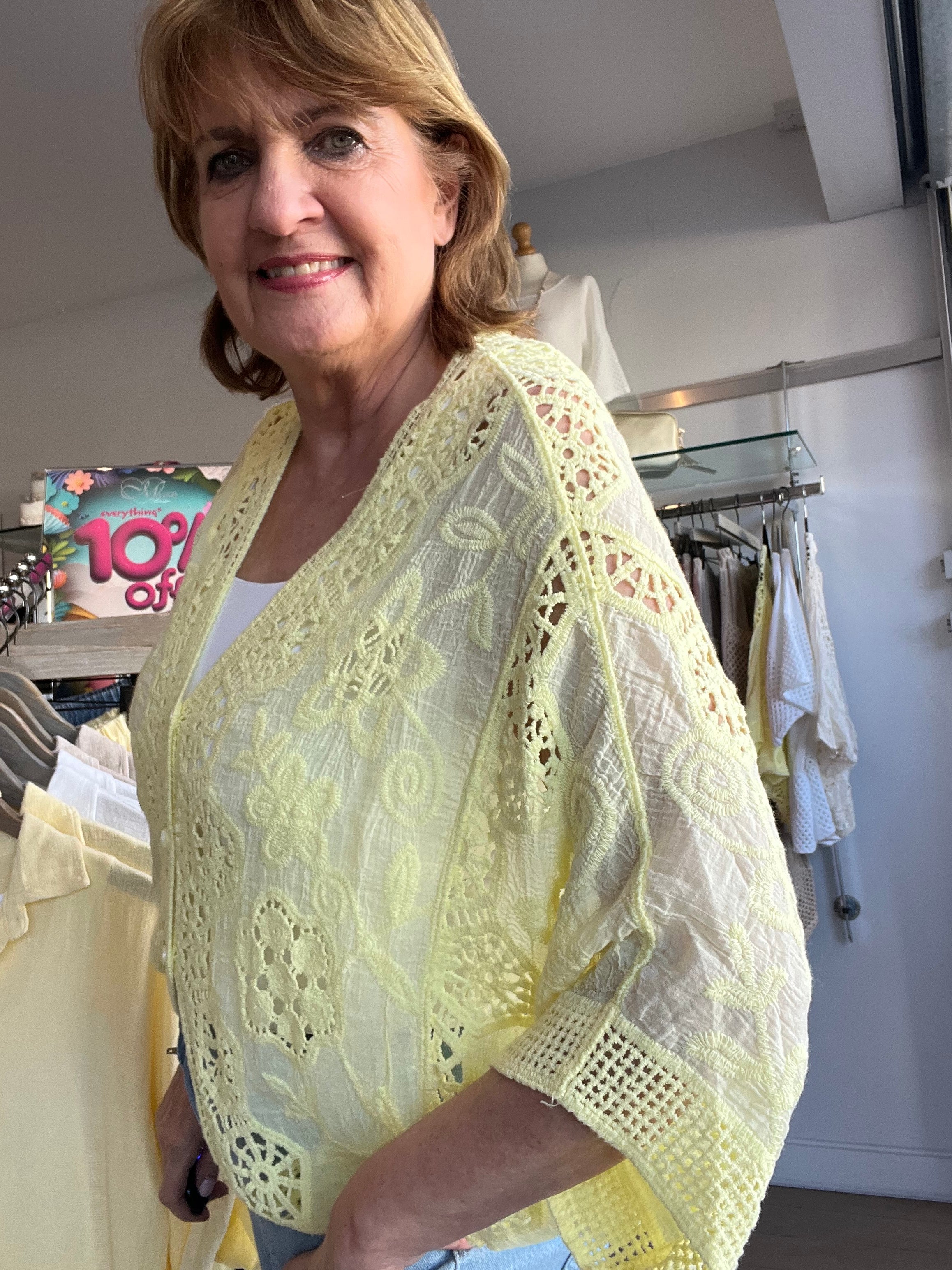 Layla Embroidered Button Through Top