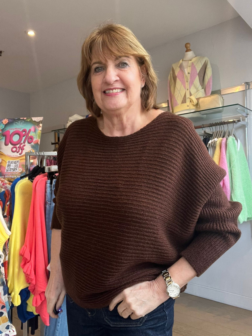 Shelley Button Back Knit