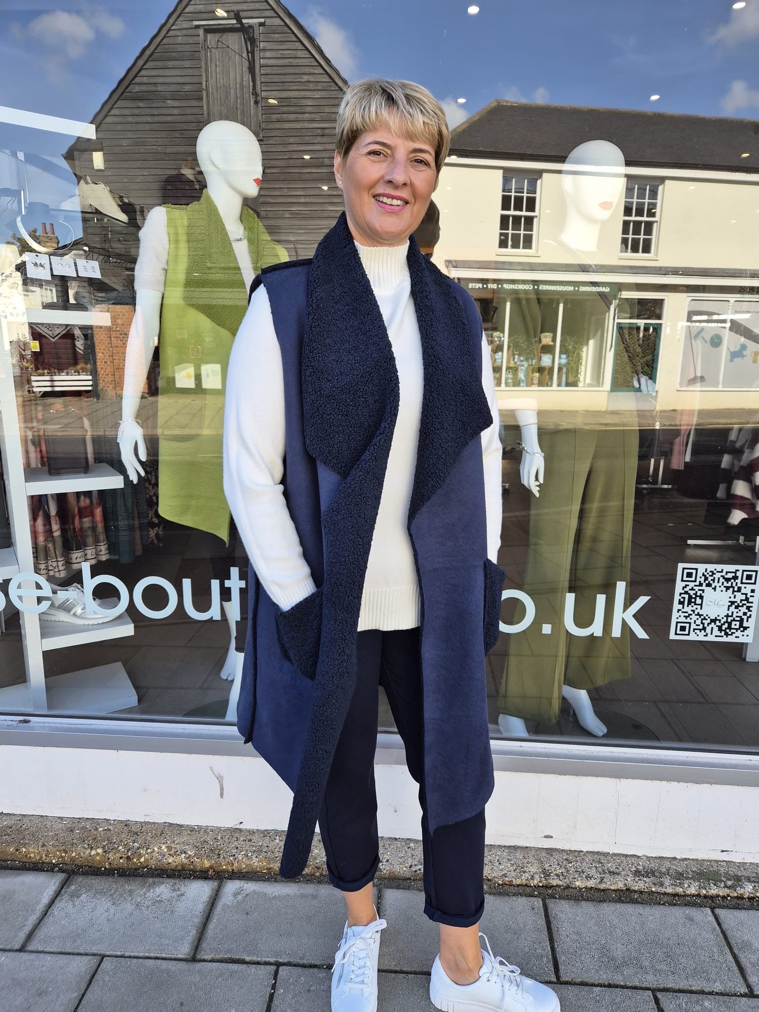 Suedette textured Gilet with Pockets