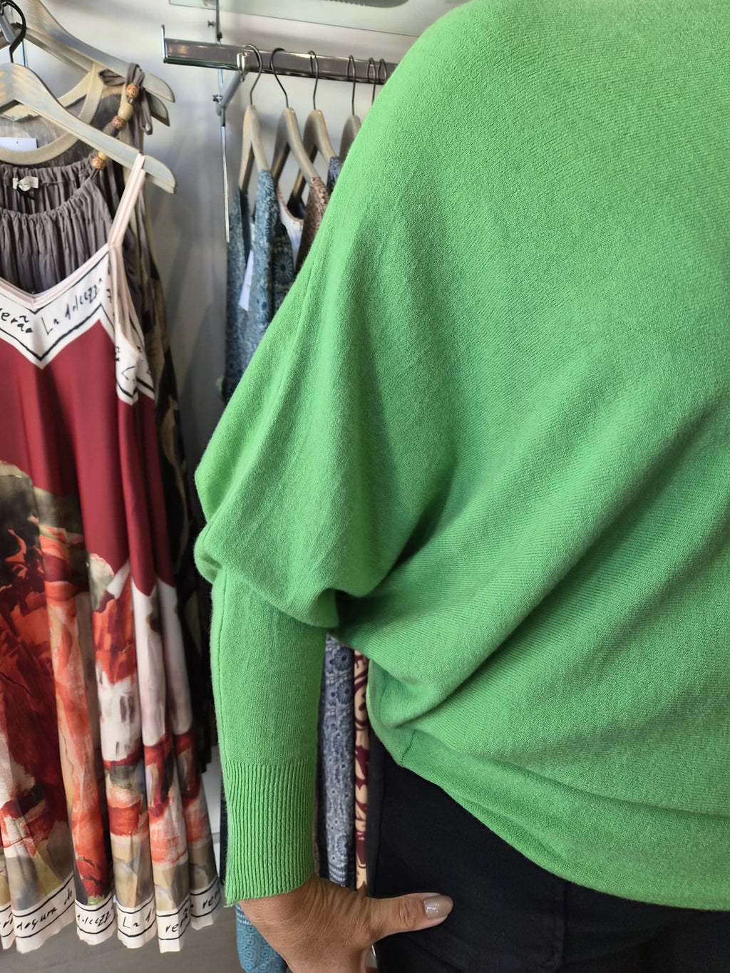 Pearl Back Button Knit