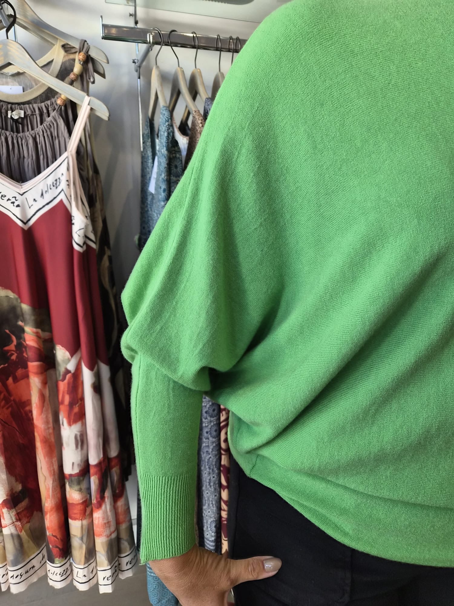 Pearl Back Button Knit